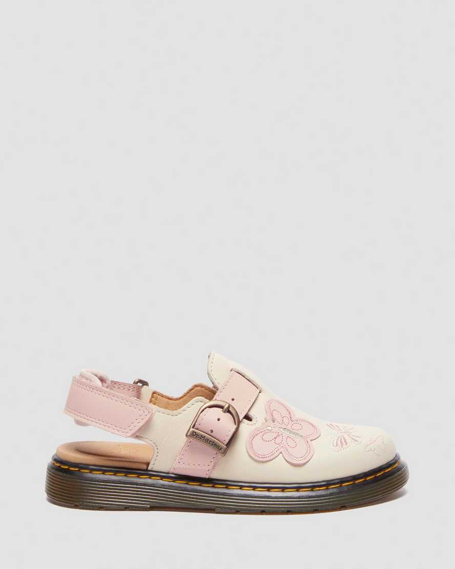 Shop Dr. Martens' Junior Jorgie Leather Mules In Pink