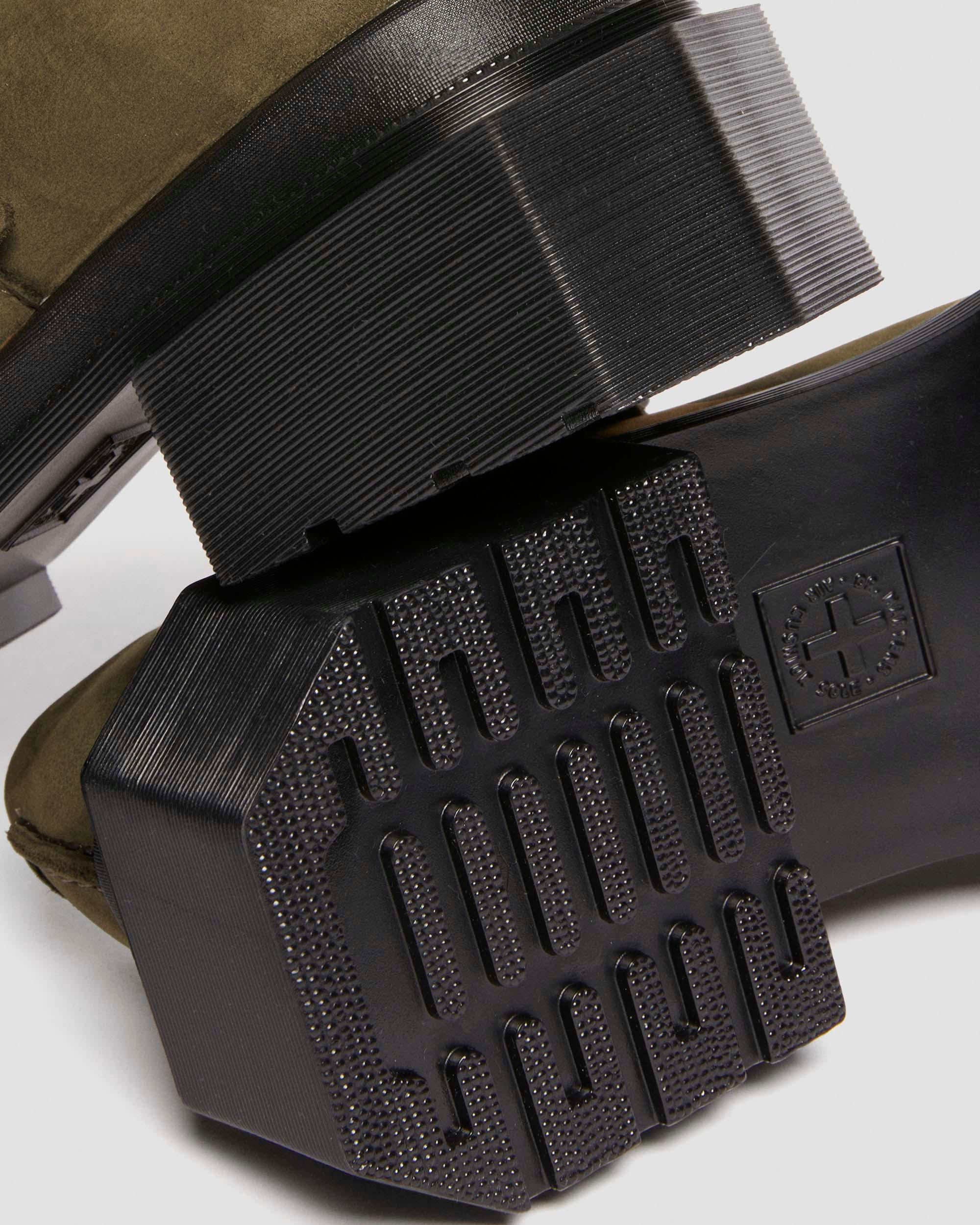 Dr. Martens Khaki Maybole Mary Jane Loafers In Green