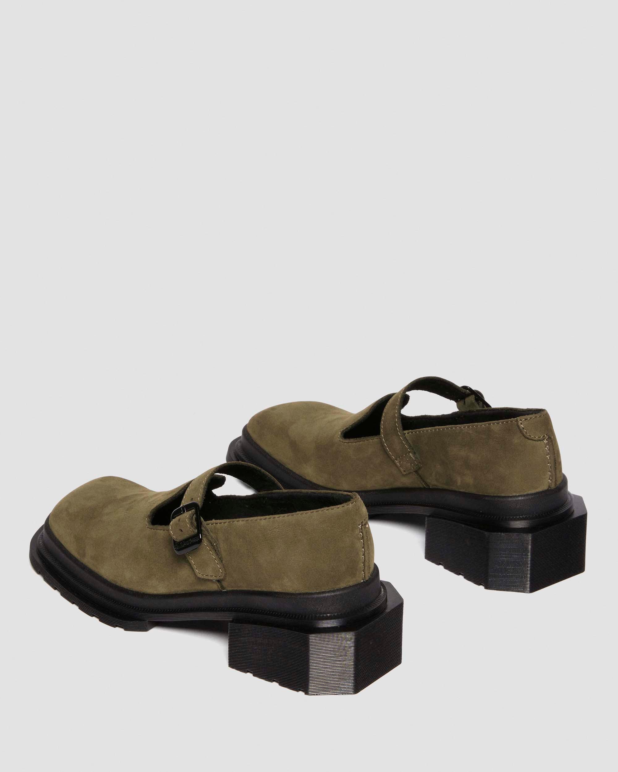 Dr. Martens Khaki Maybole Mary Jane Loafers In Green