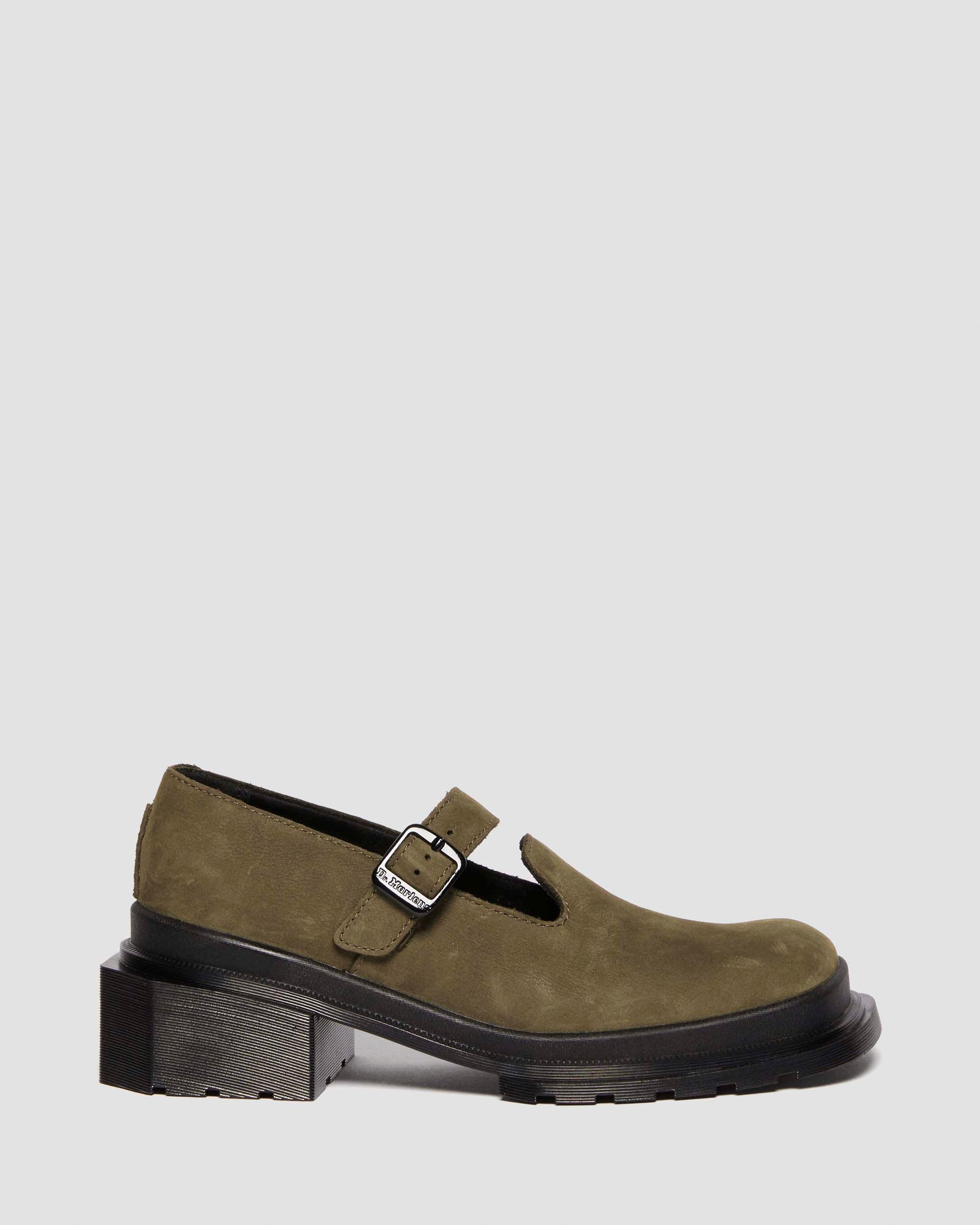 Dr. Martens Khaki Maybole Mary Jane Loafers In Green