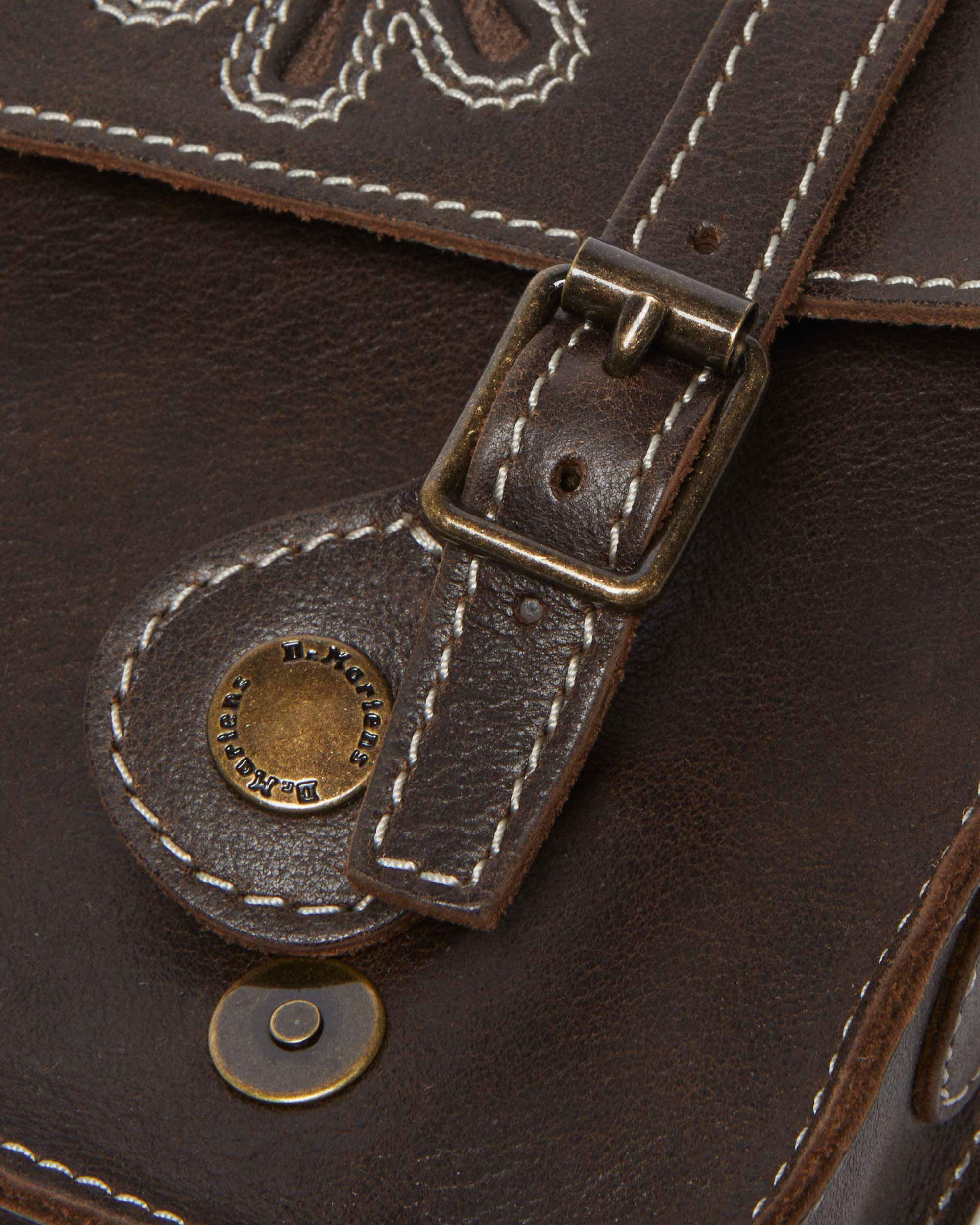 18 cm Floral Leather -olkalaukku