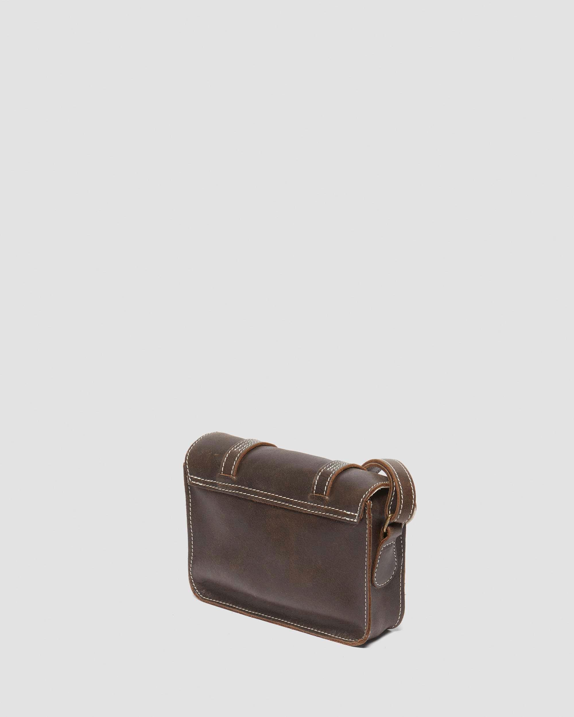 7 Inch Floral Leather Satchel in Brown | Dr. Martens