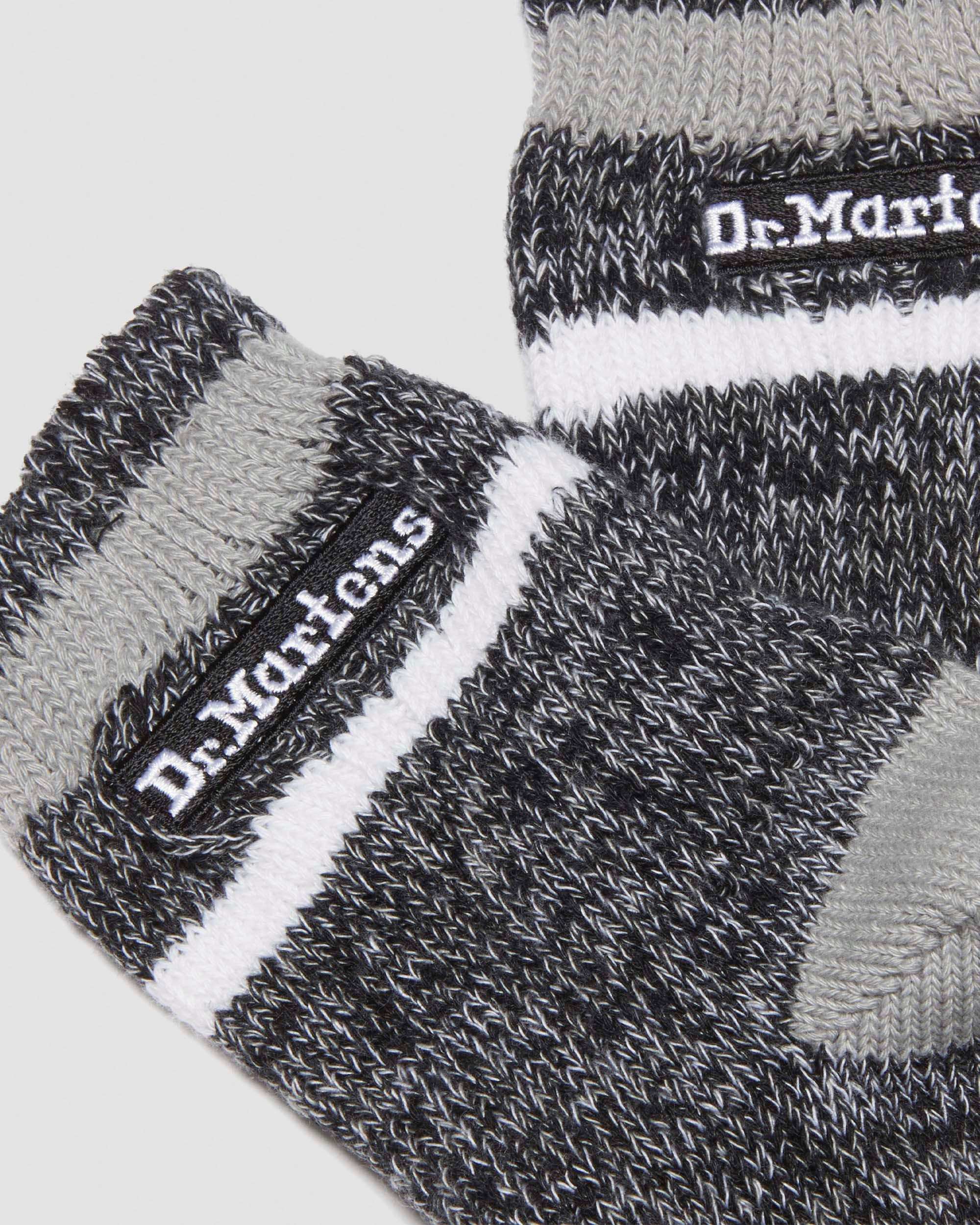 Dr. Martens Short Marl Cotton Blend Socks In Black