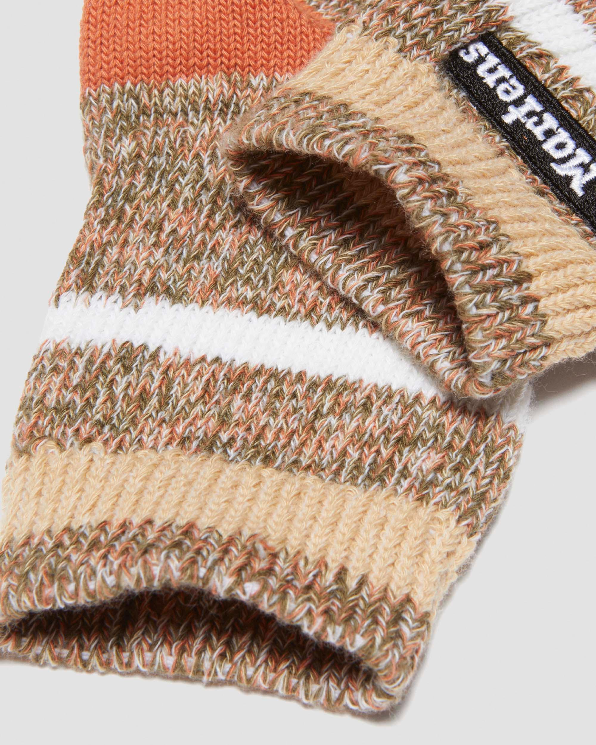 Short Marl Cotton Blend Socks in Olive