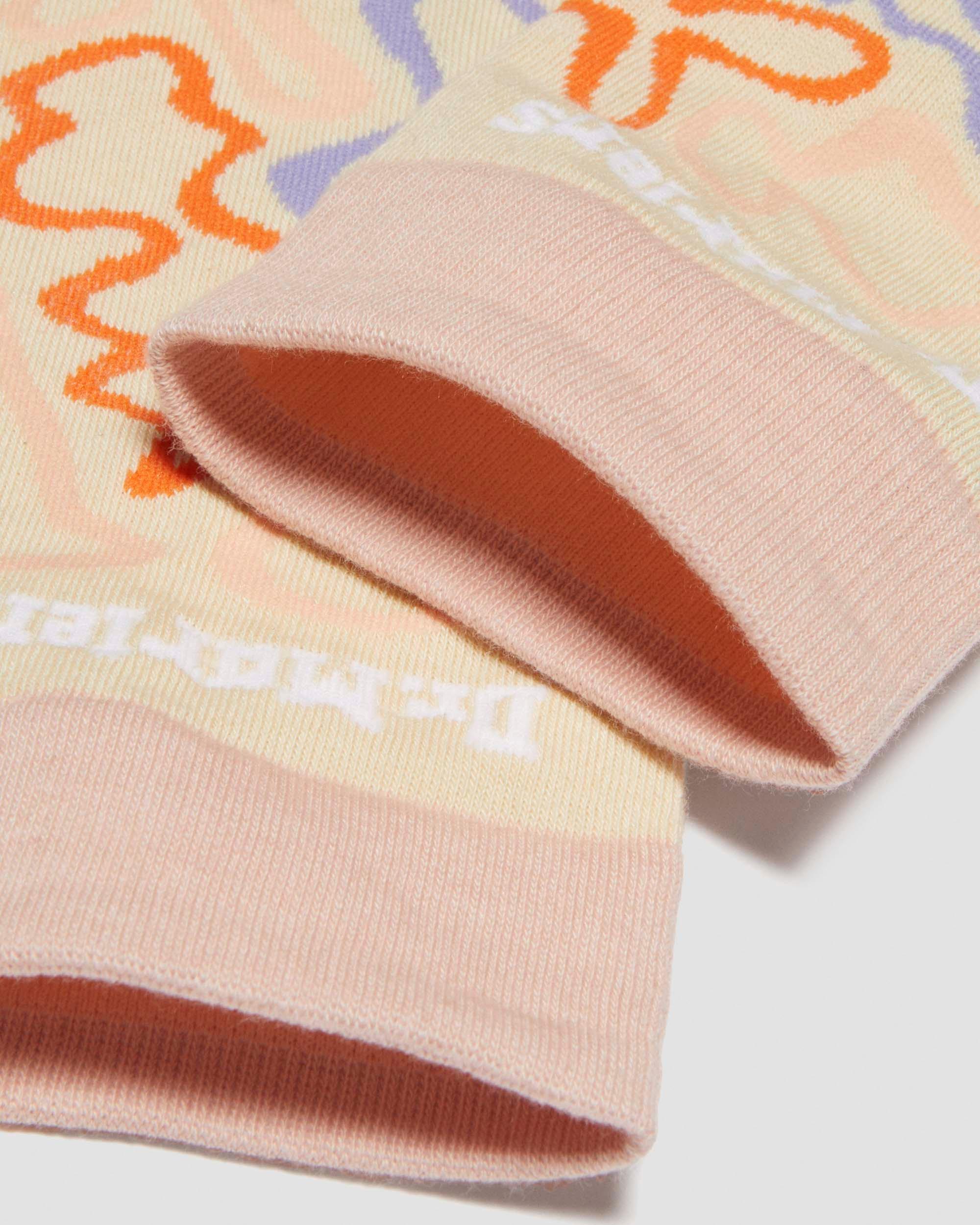 Soundwaves Cotton Blend Socks in Cloud Cream+Multi