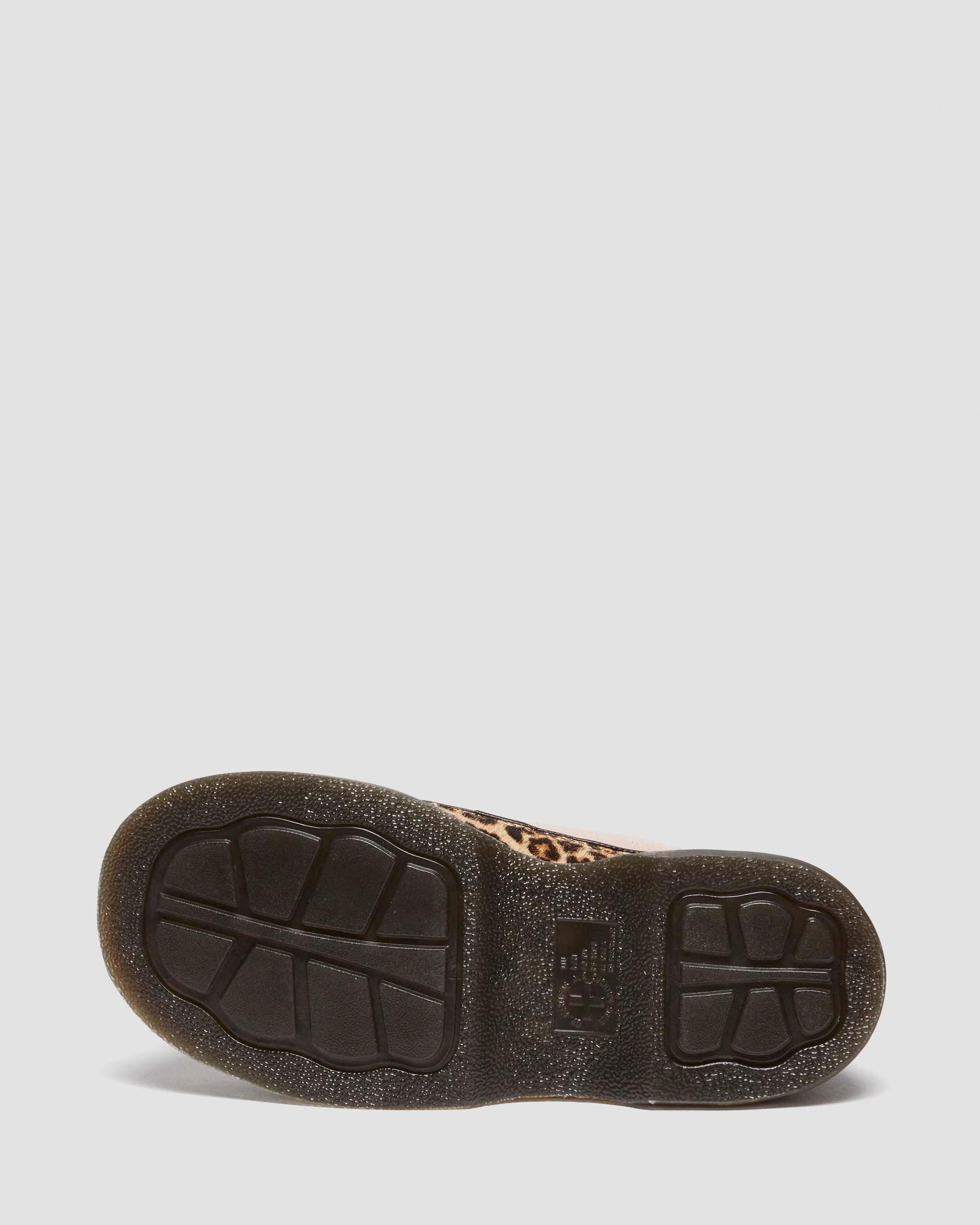 Scarpe Buzz a 5 occhielli in camoscio e pelle leopardata in Ambrato Chiaro+Rosa Confetto