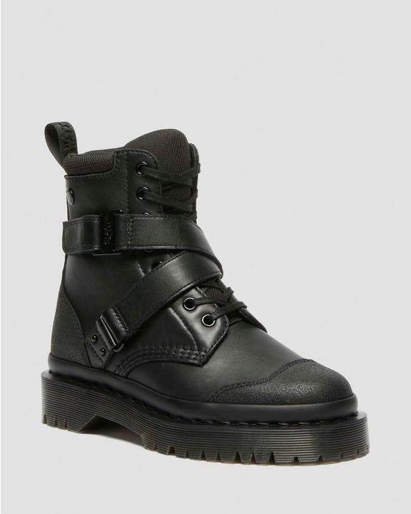 1460 BEX TECH STRAP LEATHER BOOTS in Black | Dr. Martens 1460 BEX TECH STRAP LEATHER BOOTS in Black | Dr. Martens