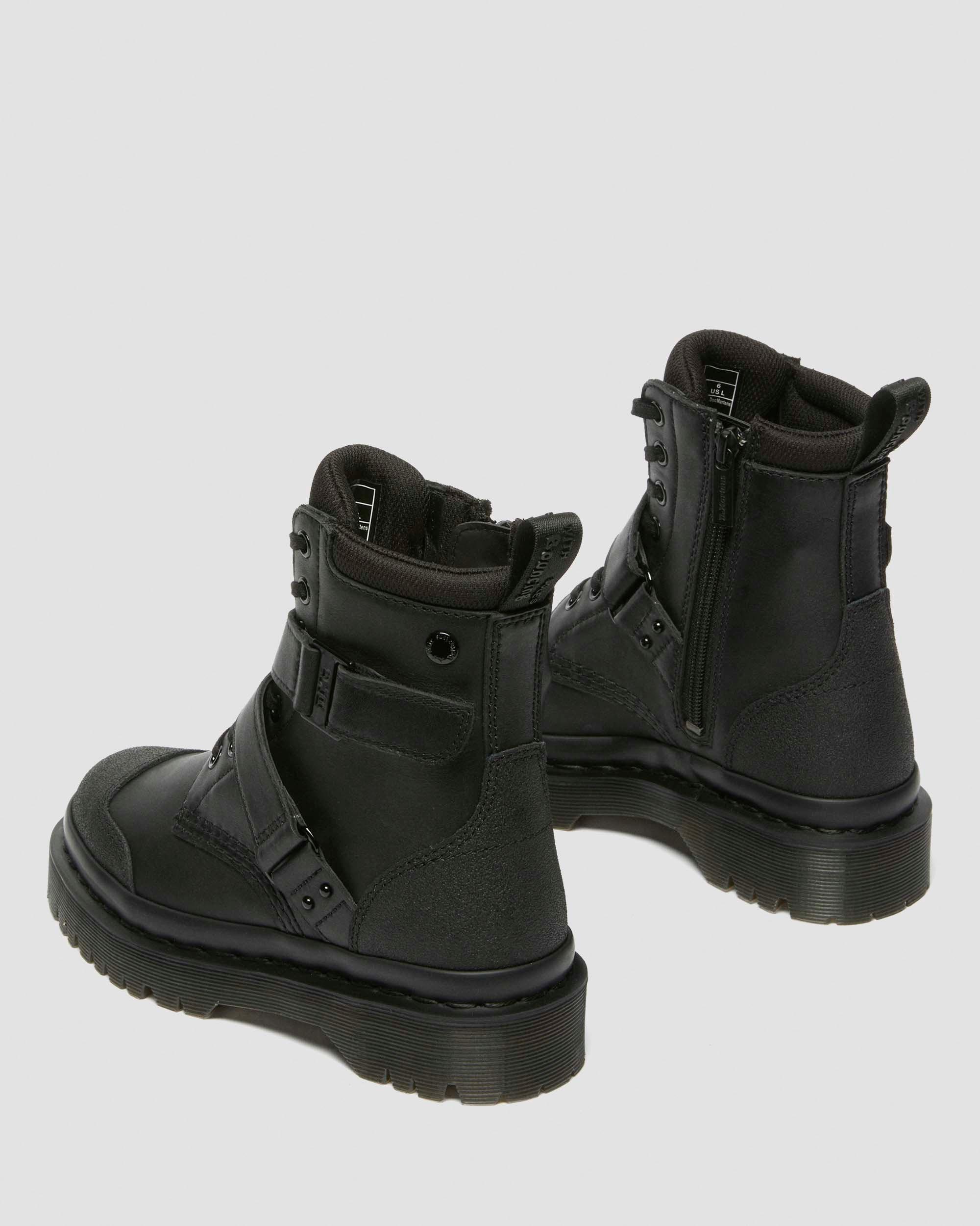 1460 BEX TECH STRAP LEATHER BOOTS in Black | Dr. Martens