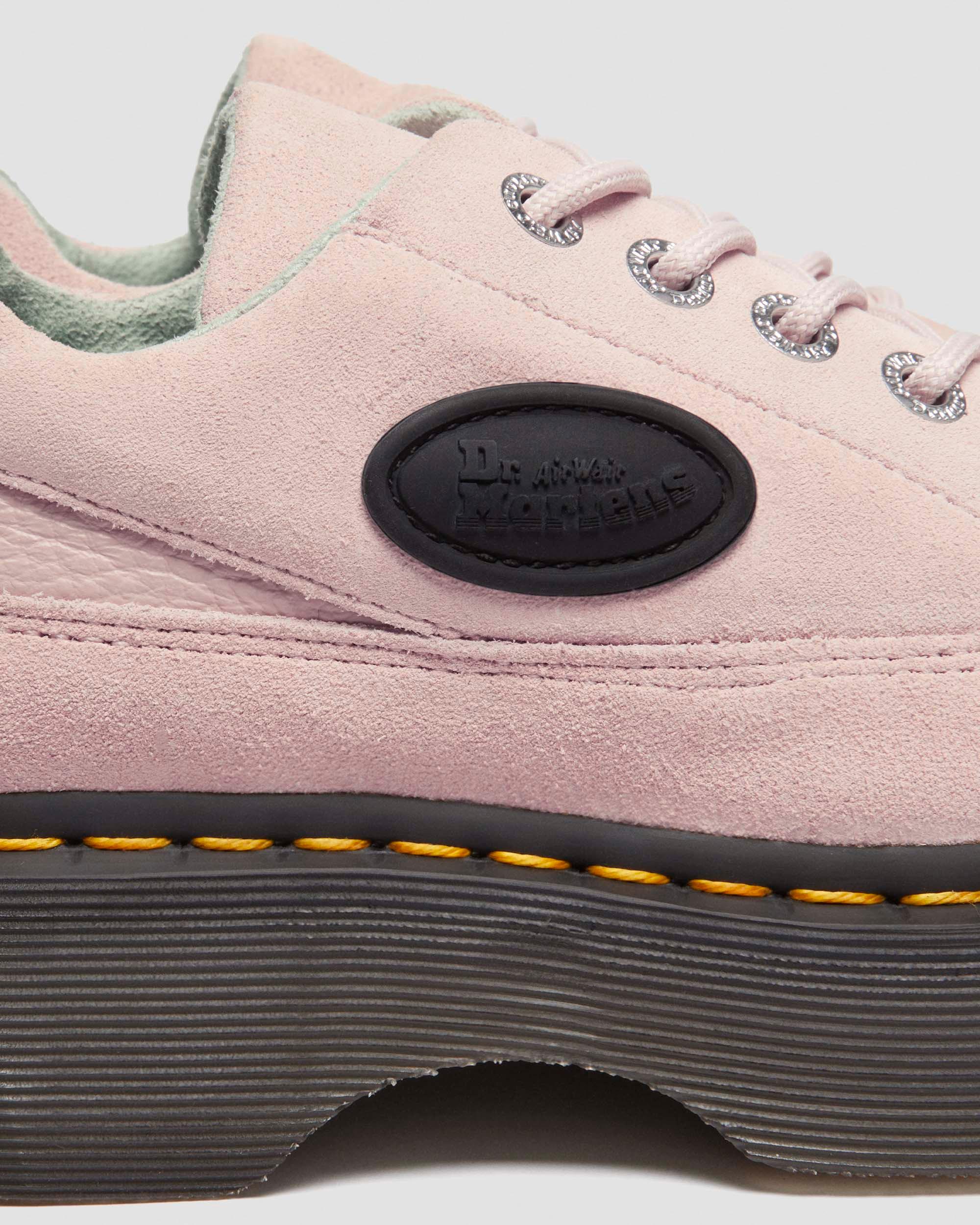 Zapatos Buzz de piel con 5 ojales in Rosa Polvo