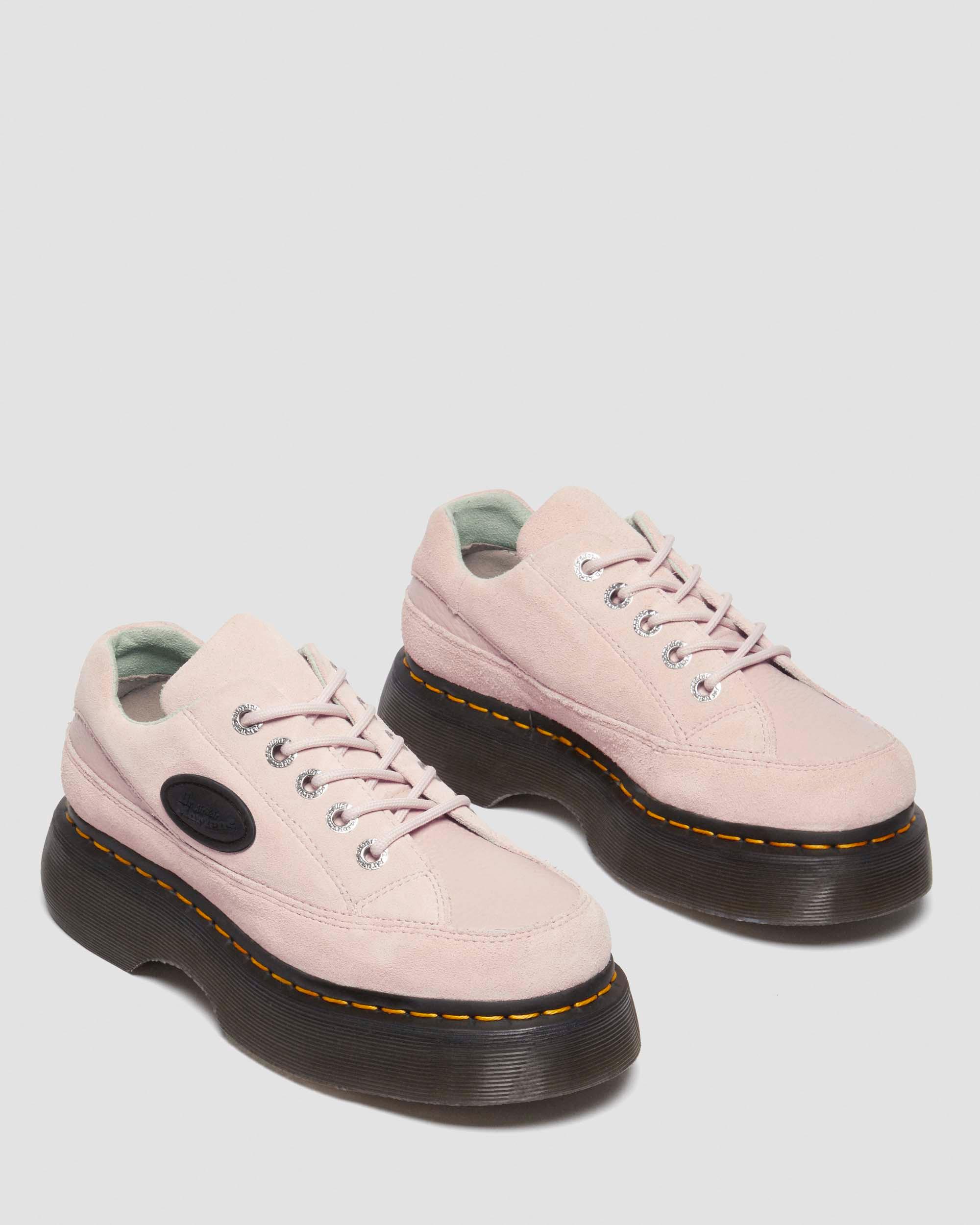 Zapatos Buzz de piel con 5 ojales in Rosa Polvo