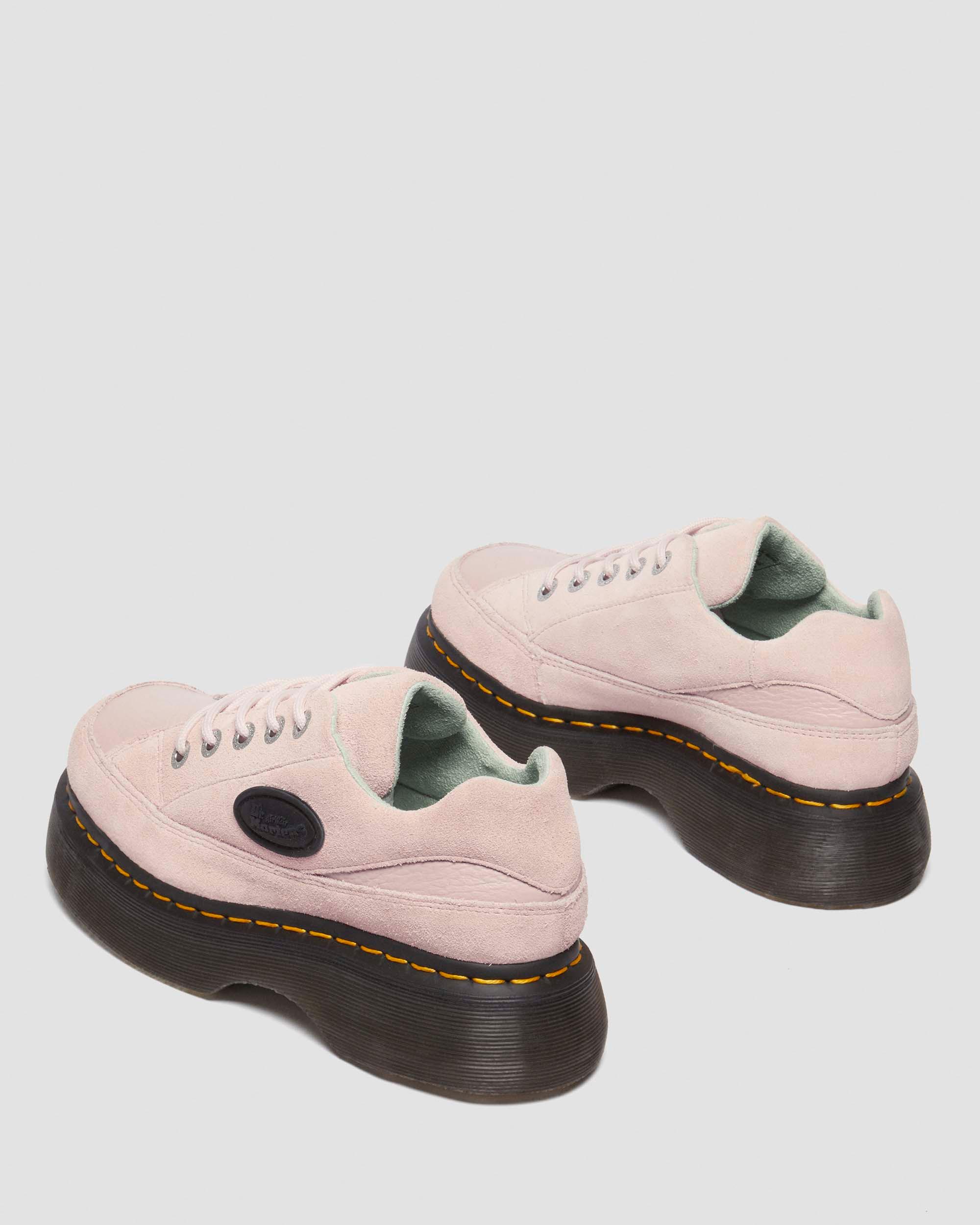 Zapatos Buzz de piel con 5 ojales in Rosa Polvo