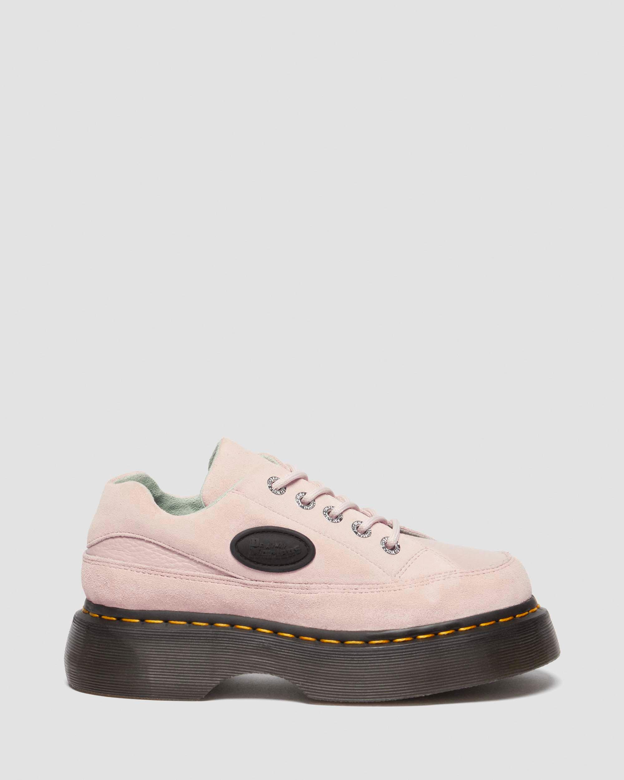 Zapatos Buzz de piel con 5 ojales in Rosa Polvo
