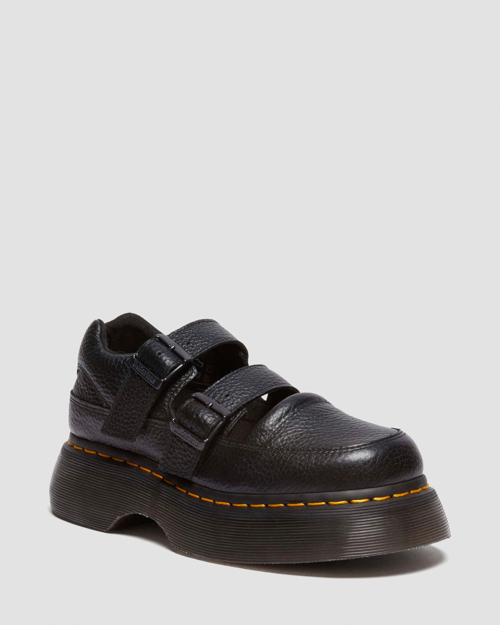 Buzz milled nappa leather Mary Jane shoes in BLACK MILLED NAPPA