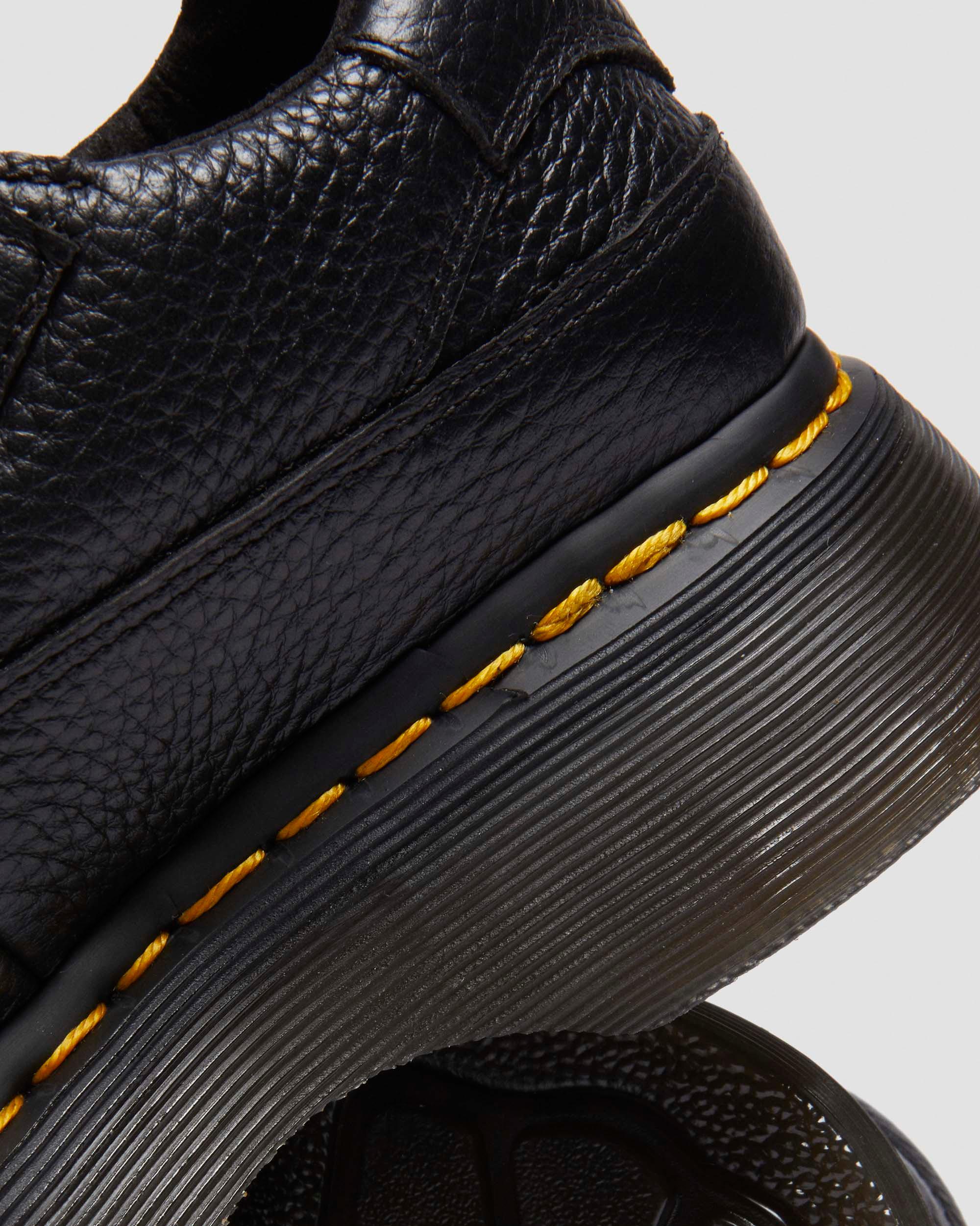 Buzz Milled Nappa Leather Mary Jane Shoes in Black