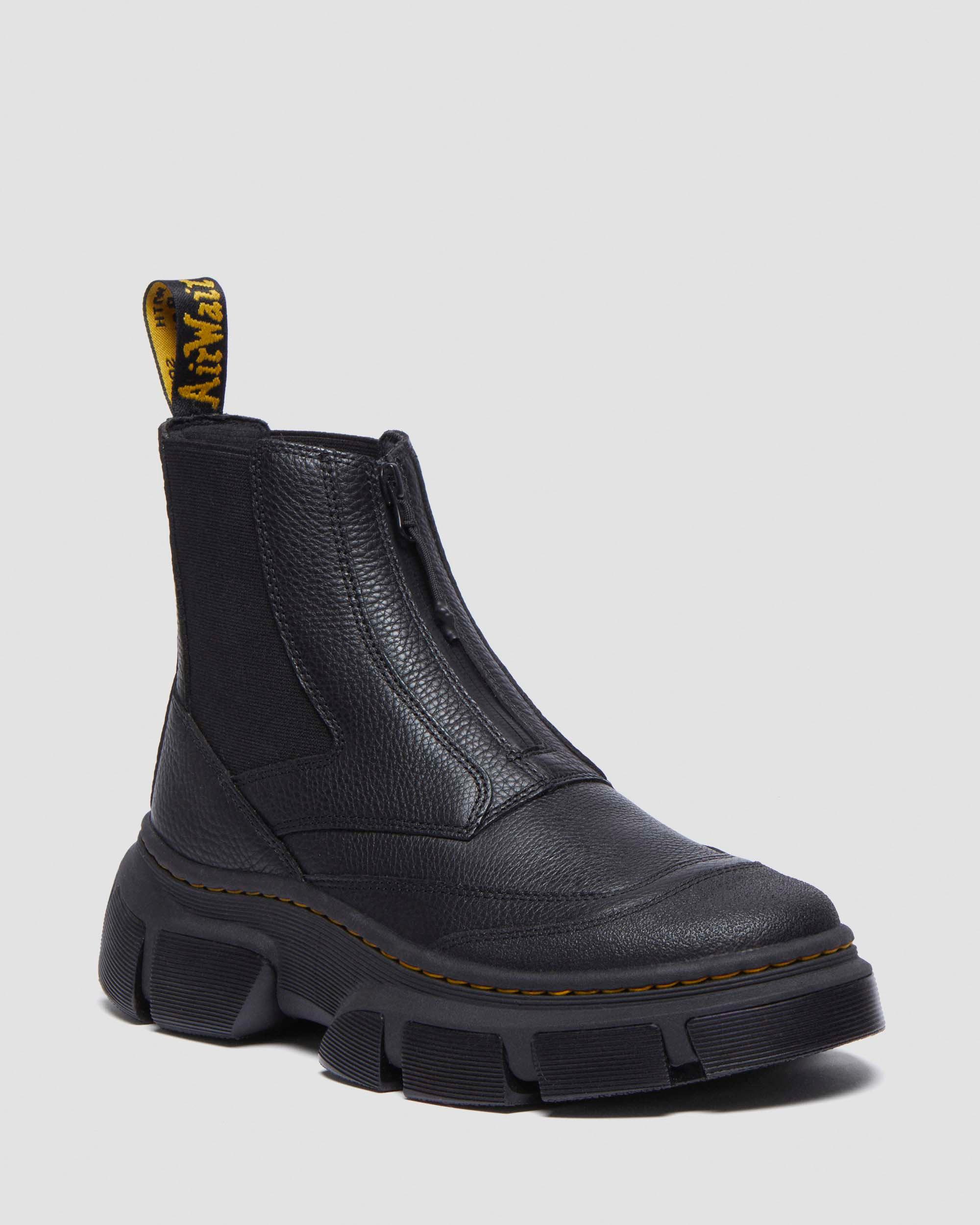 Jarrick II Laced Leather Platform Boots in Black Dr. Martens