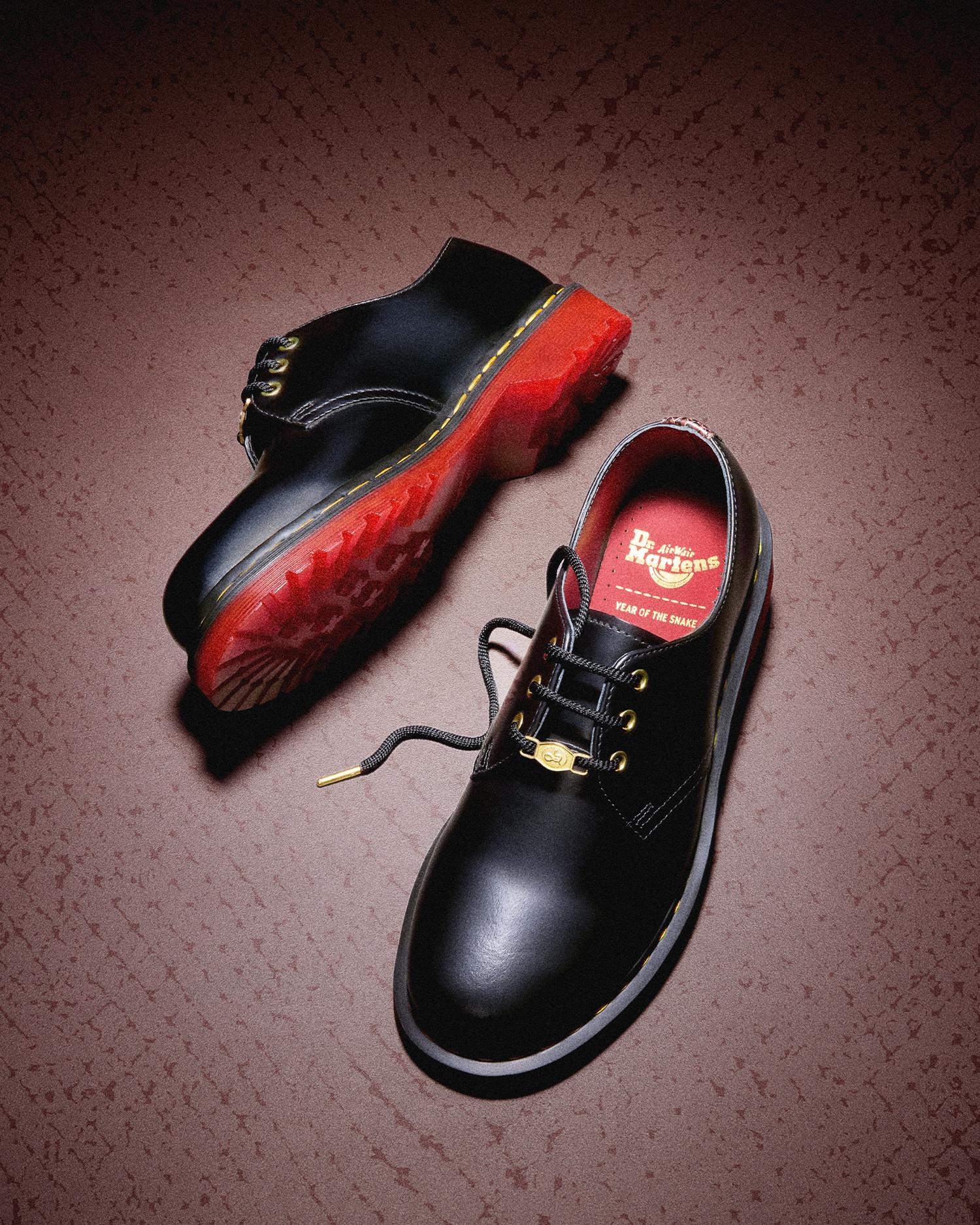 1461 Year of the Snake Leather Lace Up Shoes in Black | Dr 1461 Year of the Snake Leather Lace Up Shoes in Black | Dr