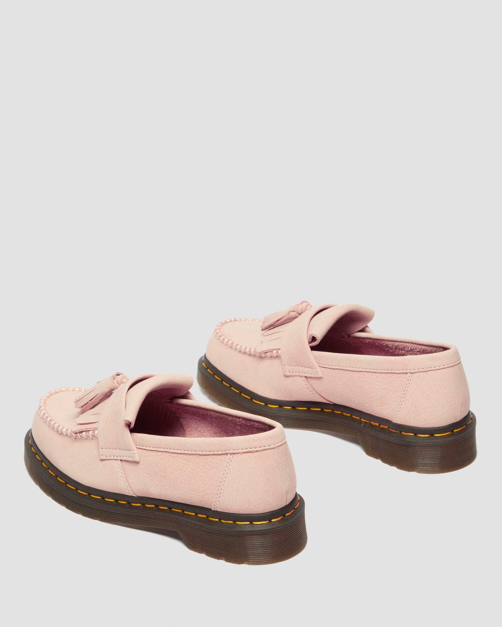Mocassini Adrian in pelle Nabuk con nappe in Rosa Confetto