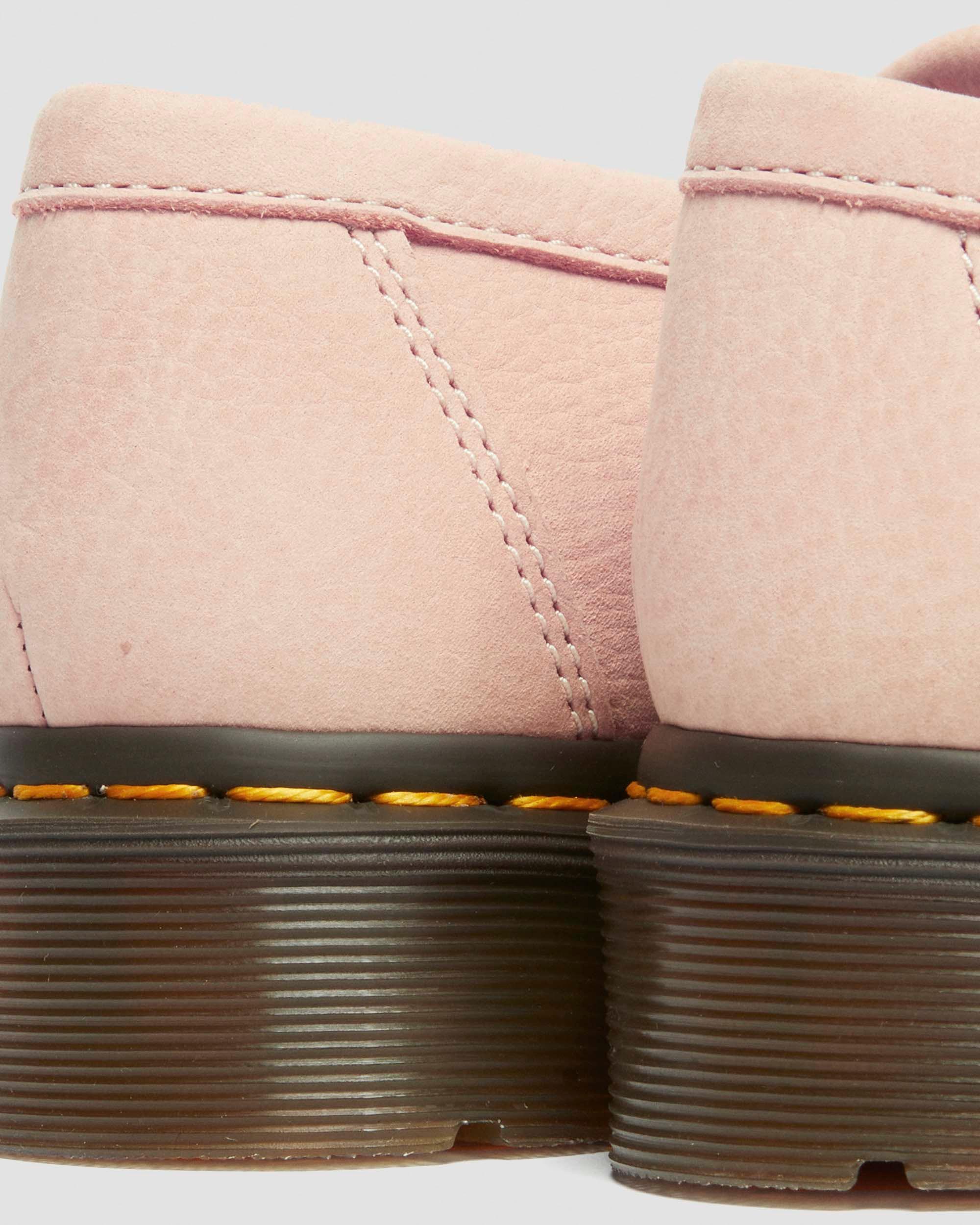 Mocassini Adrian in pelle Nabuk con nappe in Rosa Confetto