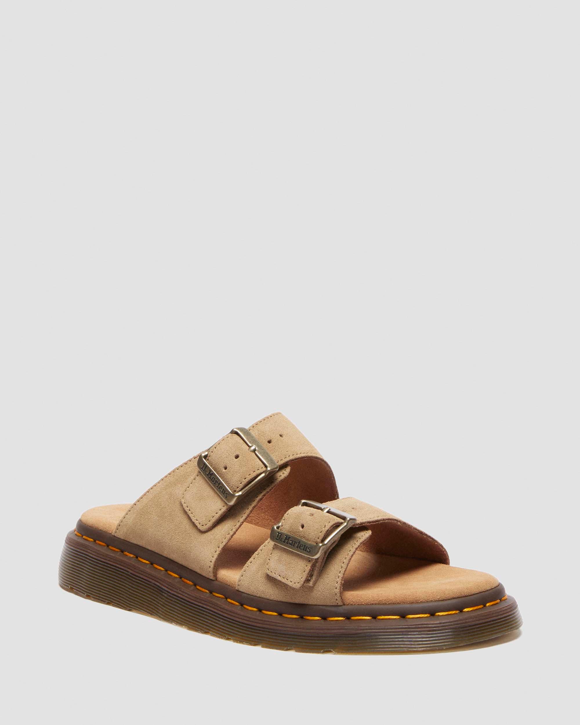 Josef suede slide sandals in SAVANNAH TAN