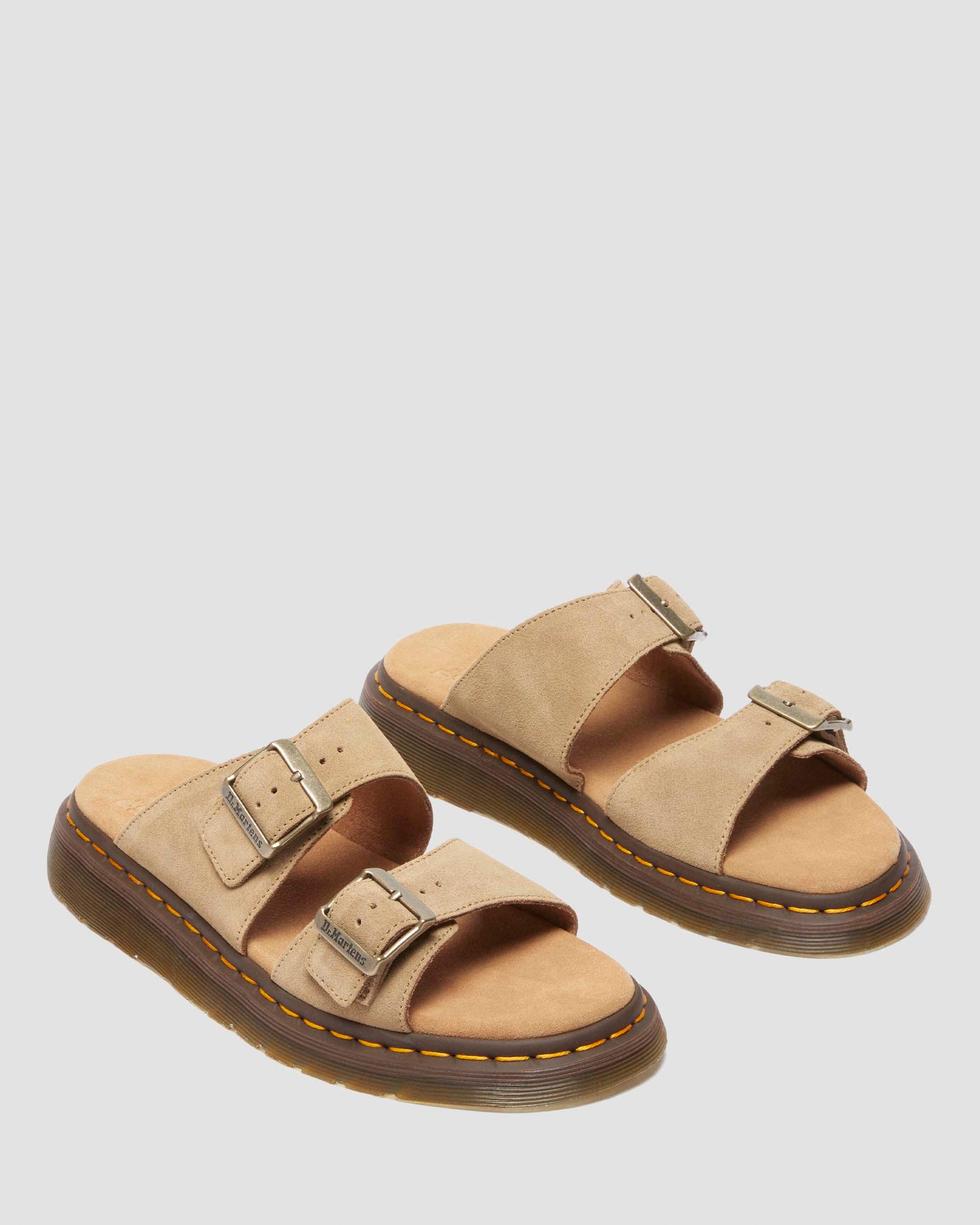 Josef suede slide sandals in SAVANNAH TAN