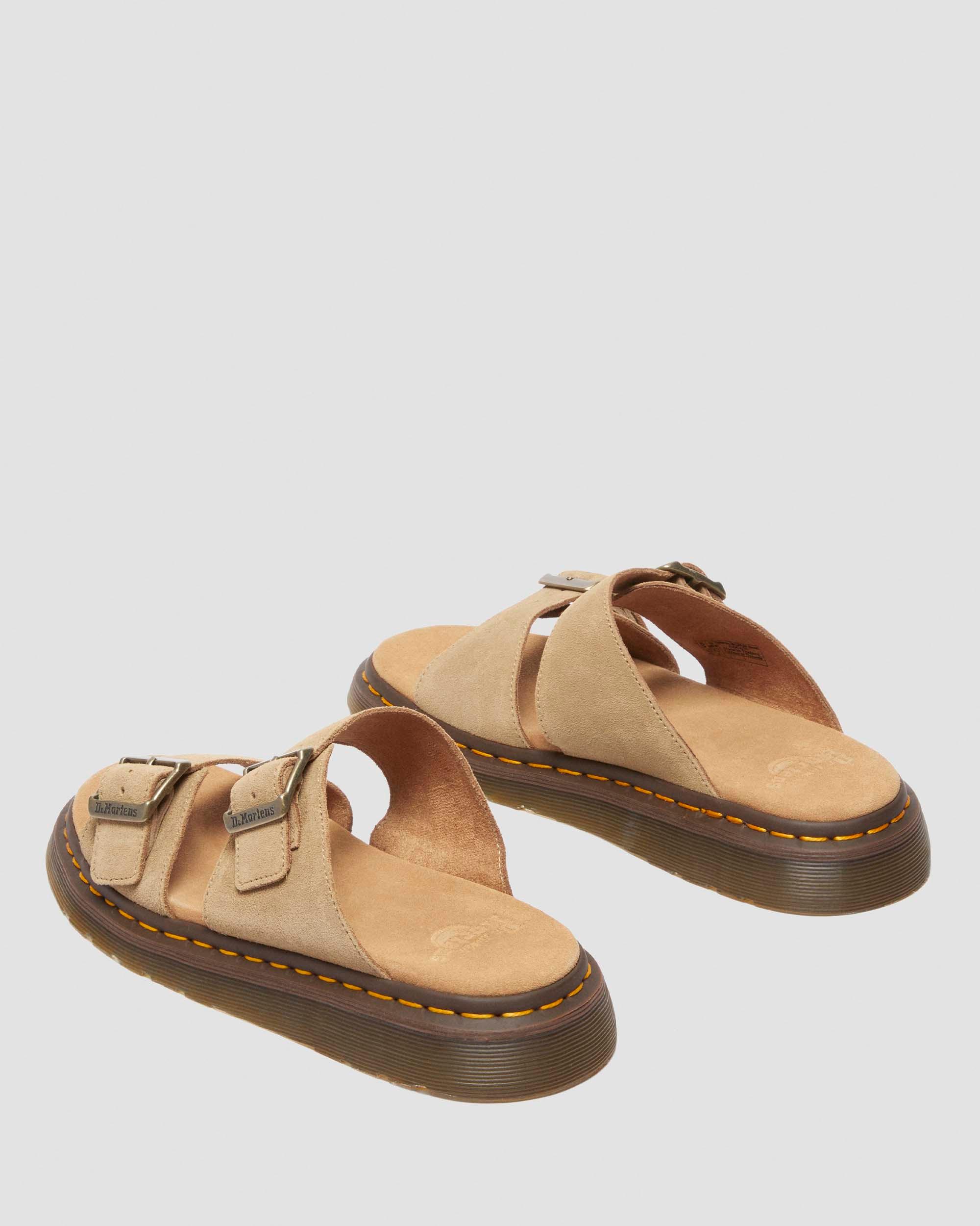 Josef suede slide sandals in SAVANNAH TAN
