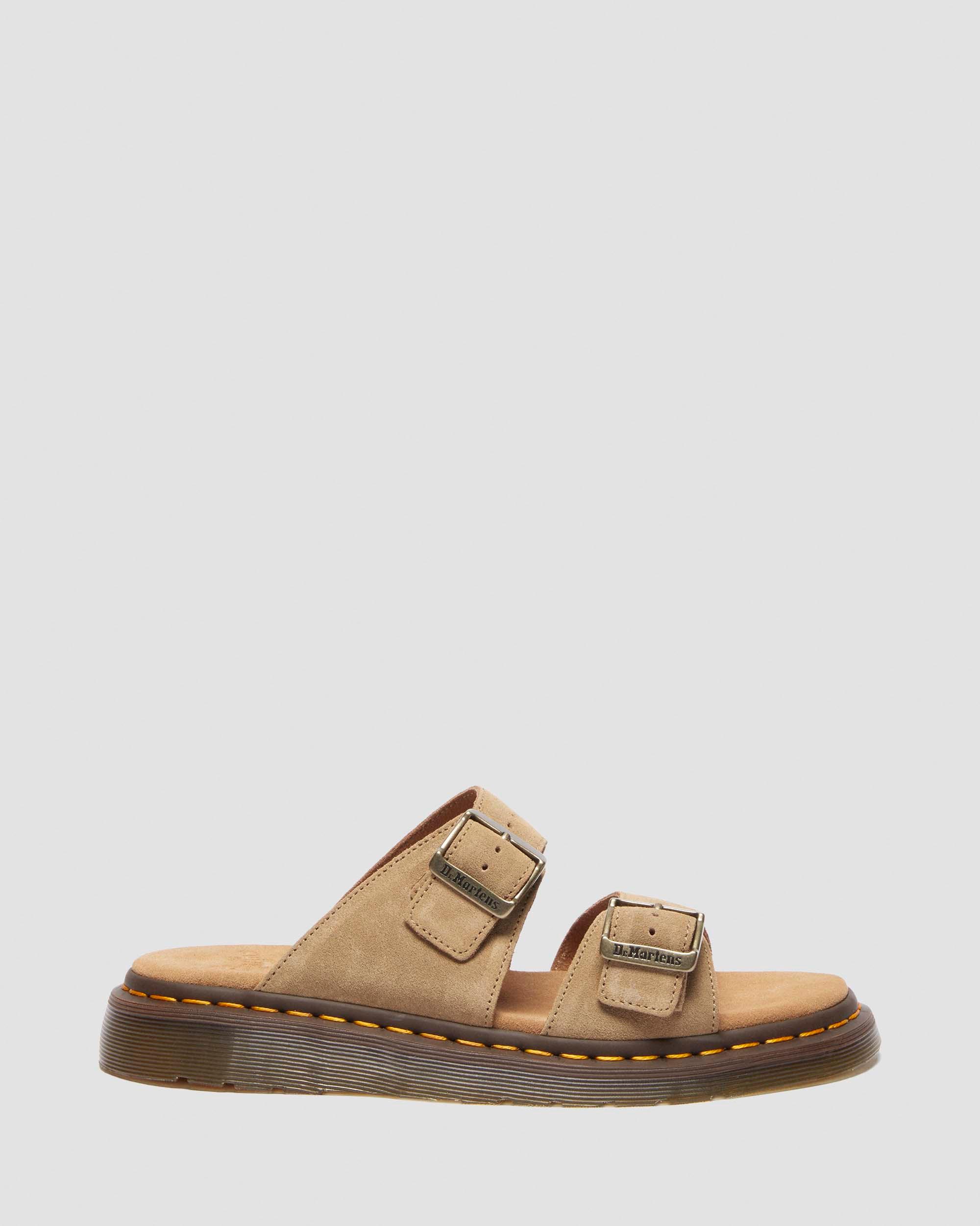 Josef suede slide sandals in SAVANNAH TAN
