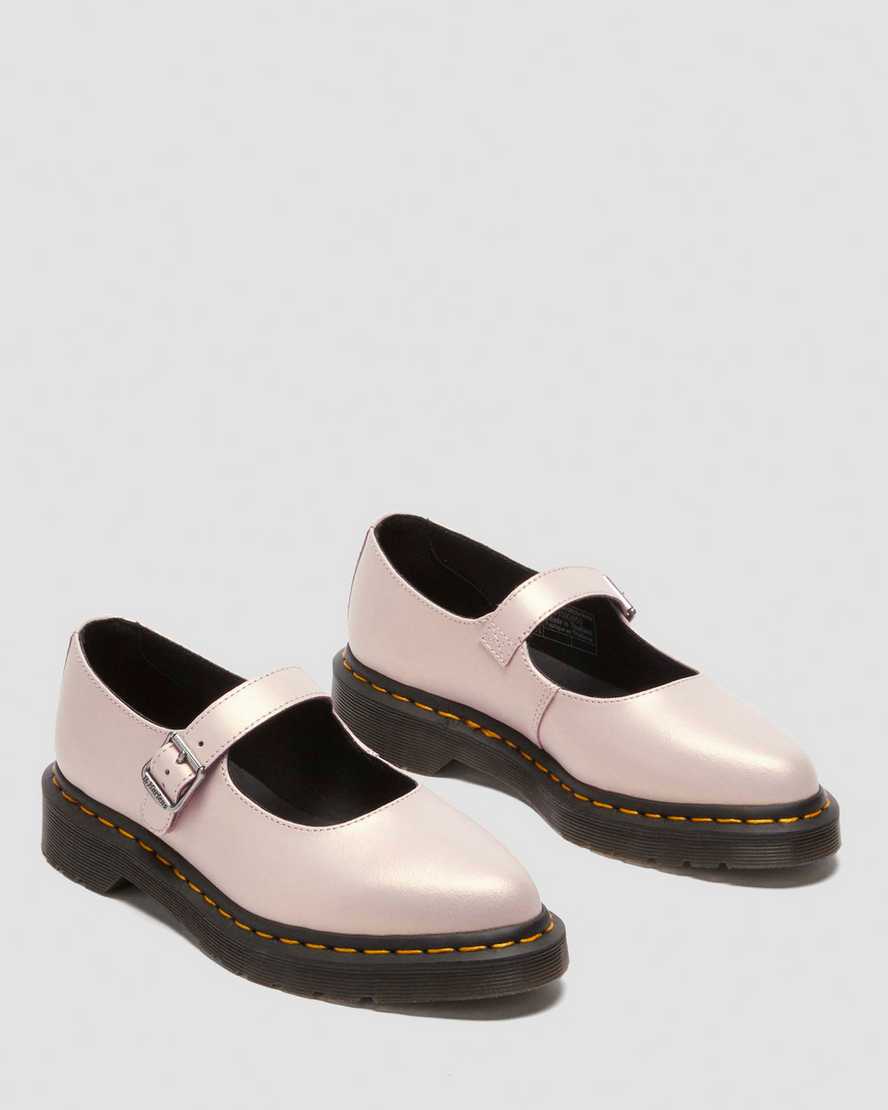 DR. MARTENS' ELPHIE II IRIDESCENT LEATHER MARY JANE SHOES