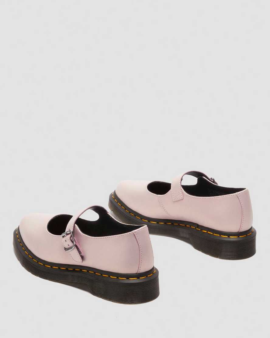 Shop Dr. Martens' Elphie Ii Iridescent Leather Mary Jane Shoes In Pink