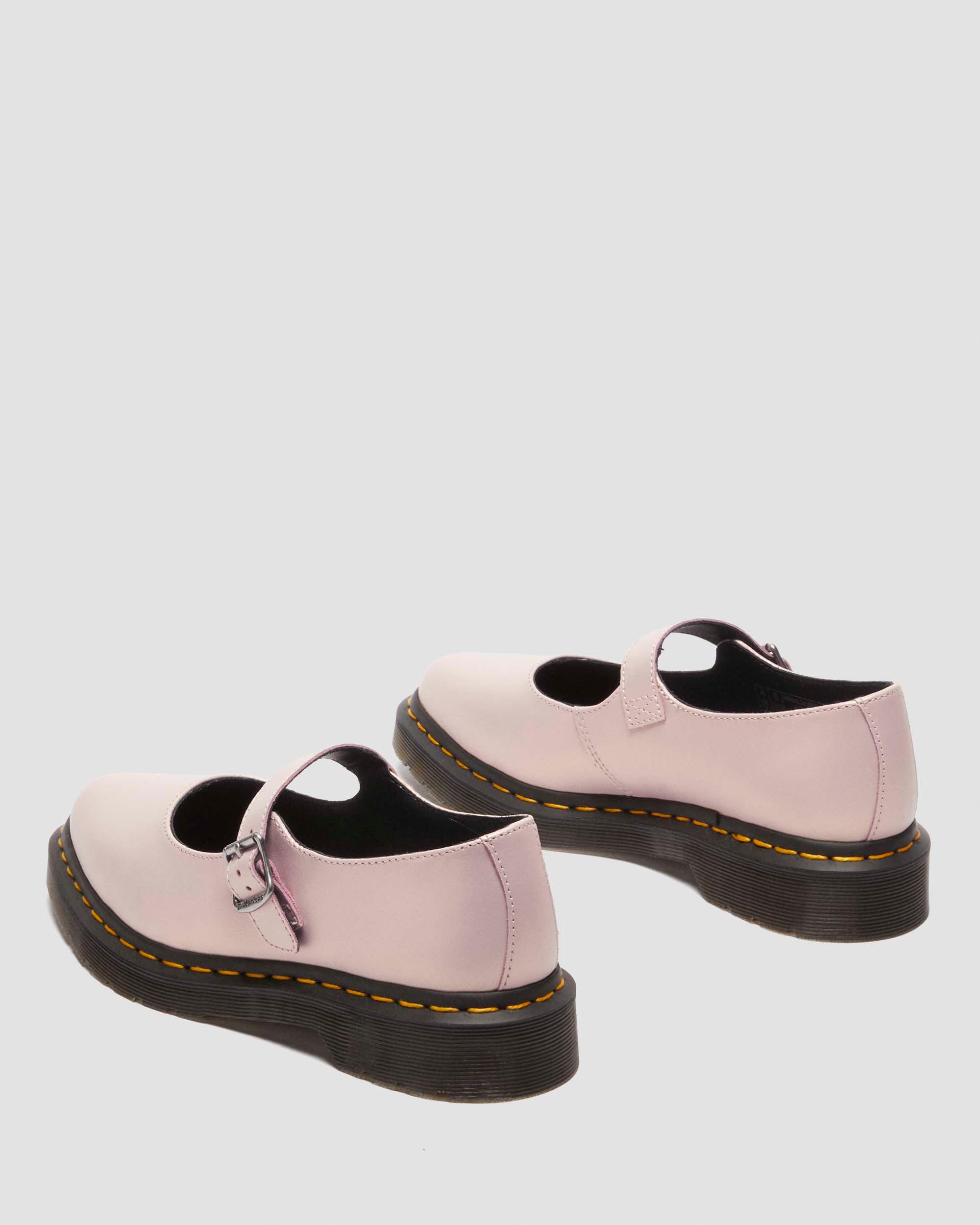 Elphie II iridescent leather mary jane shoes in Powder Pink+Gold