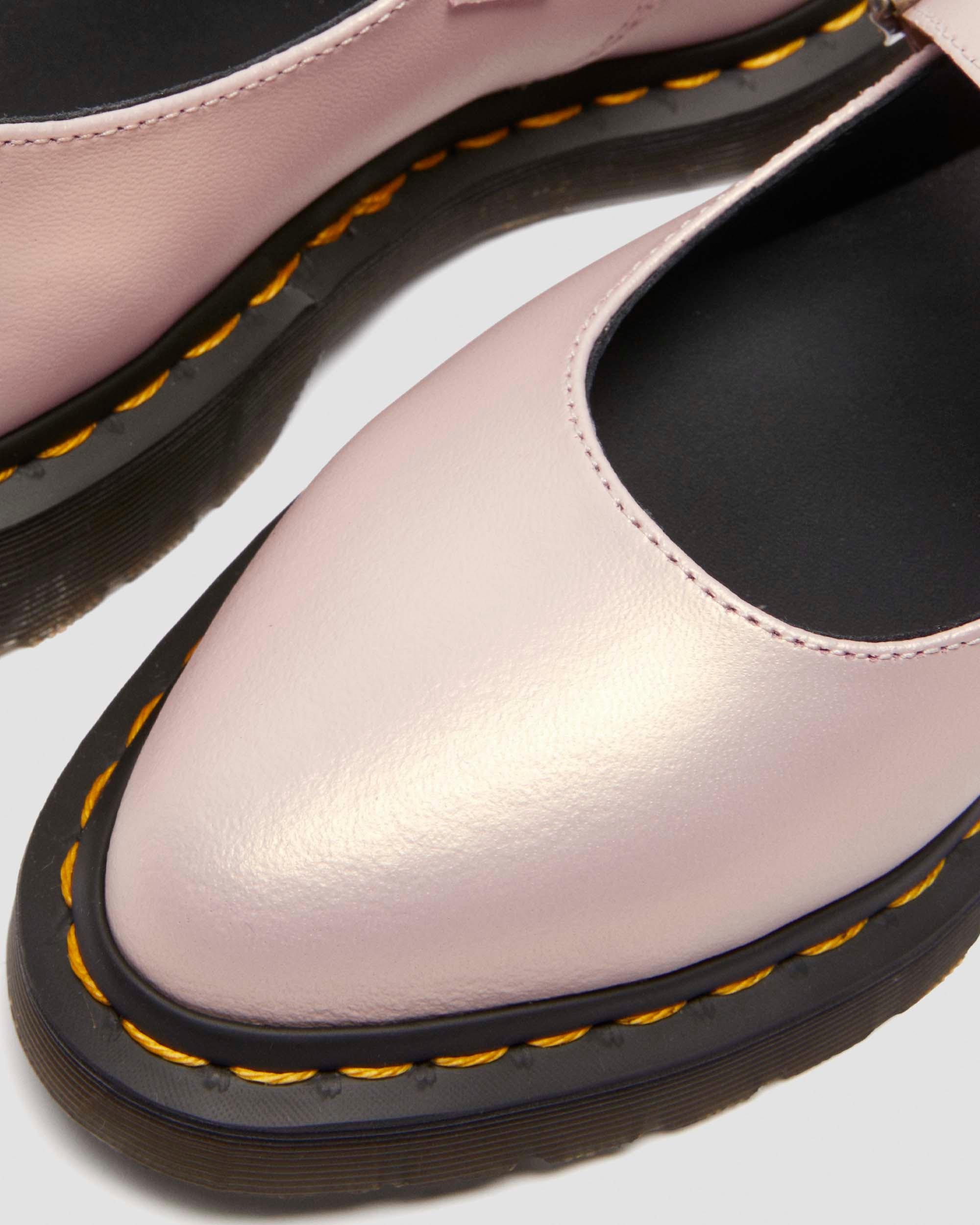 Elphie II iridescent leather mary jane shoes in Powder Pink+Gold