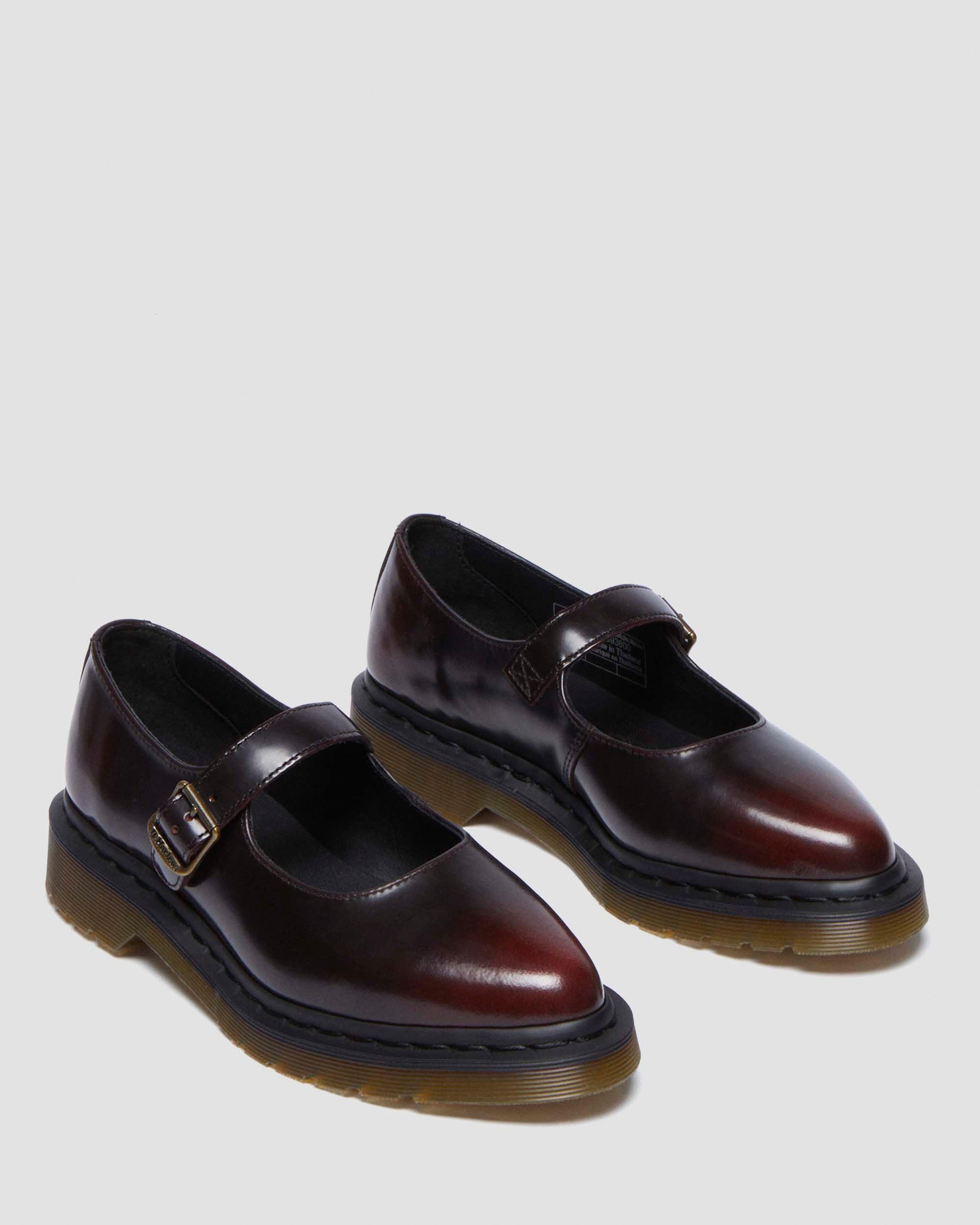 Elphie Mary Jane Leder Schuhe in Cherry Red