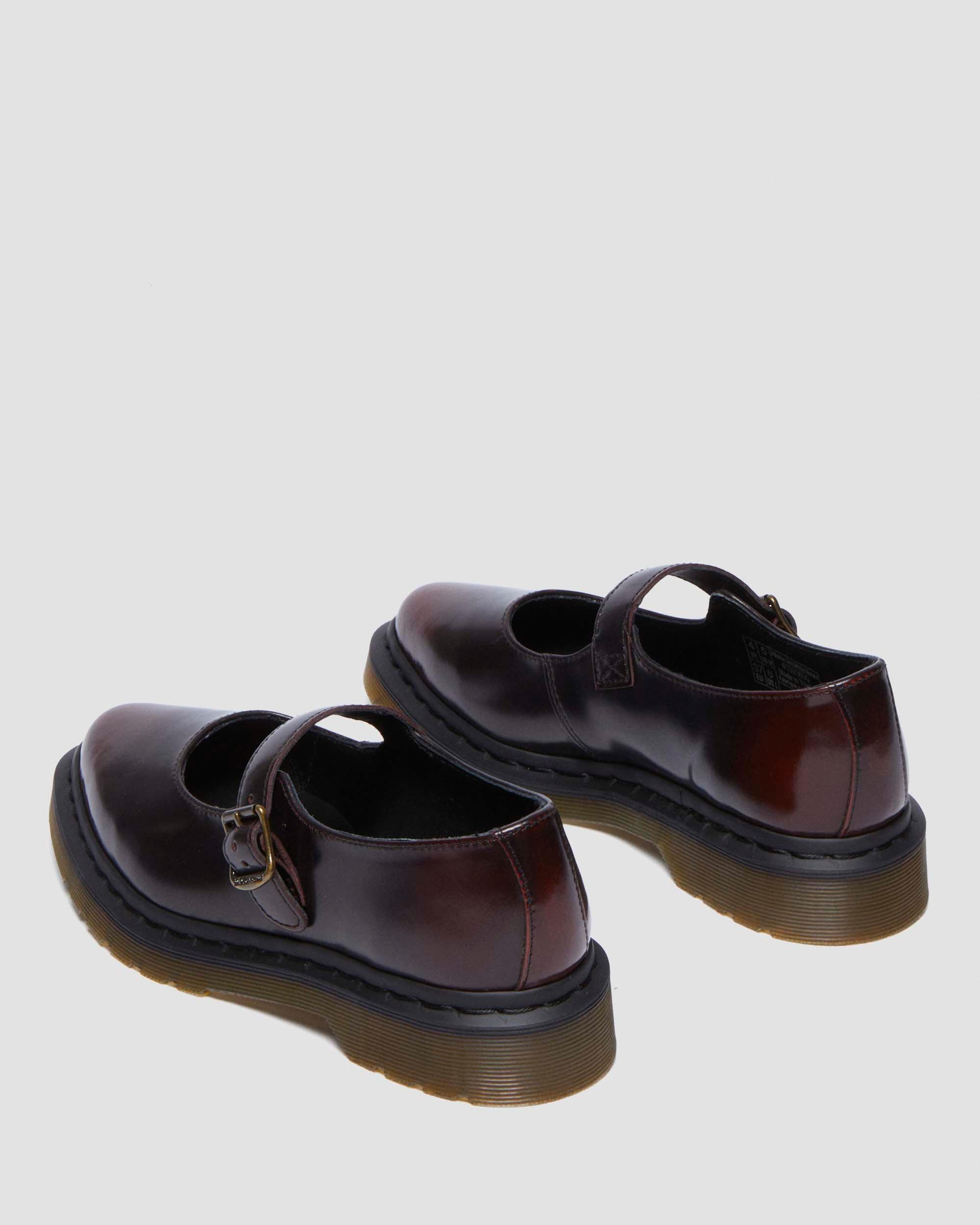 Elphie Mary Jane Leder Schuhe in Cherry Red