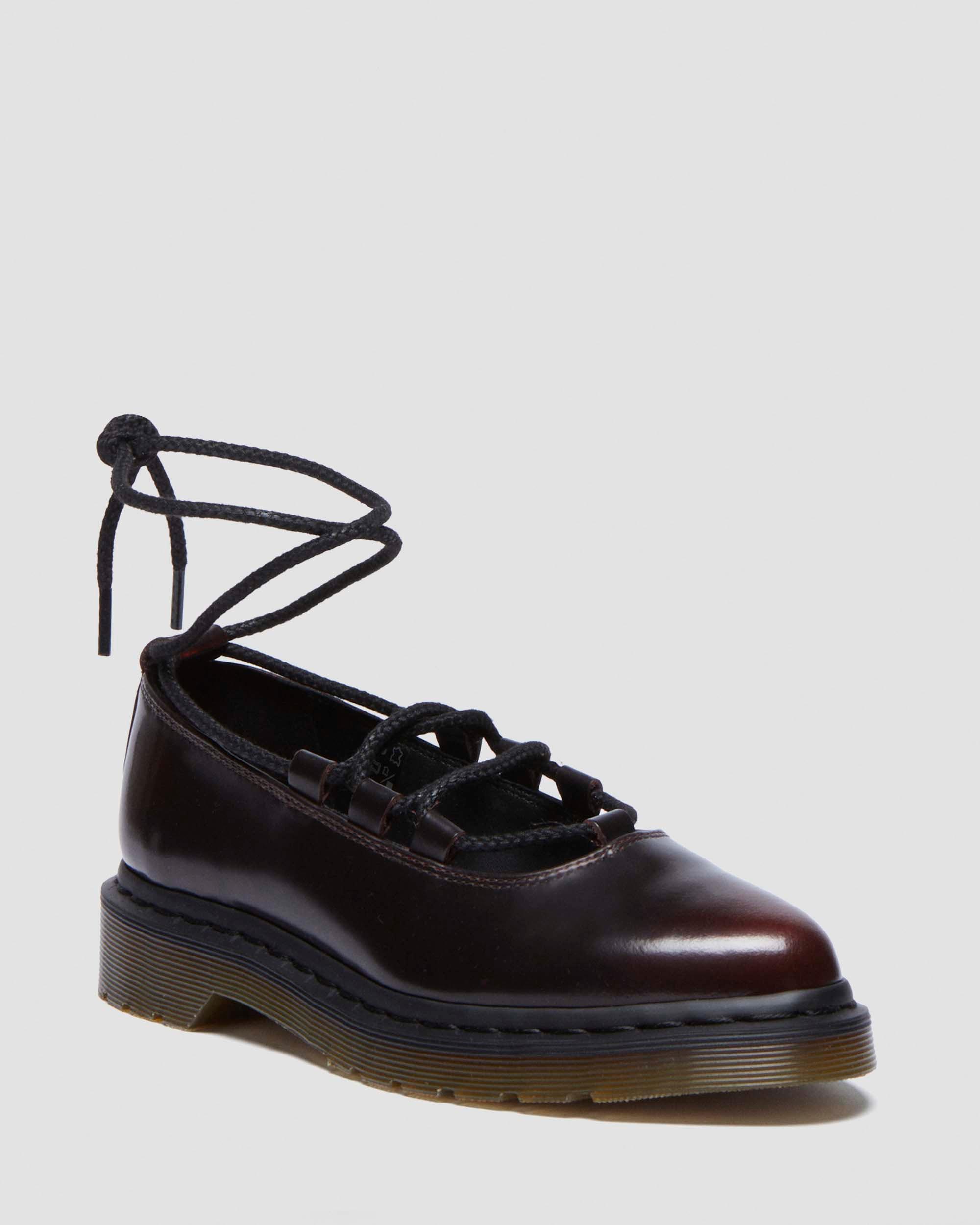 Elphie Ii Leather Ballet Flats in CHERRY RED ARCADIA