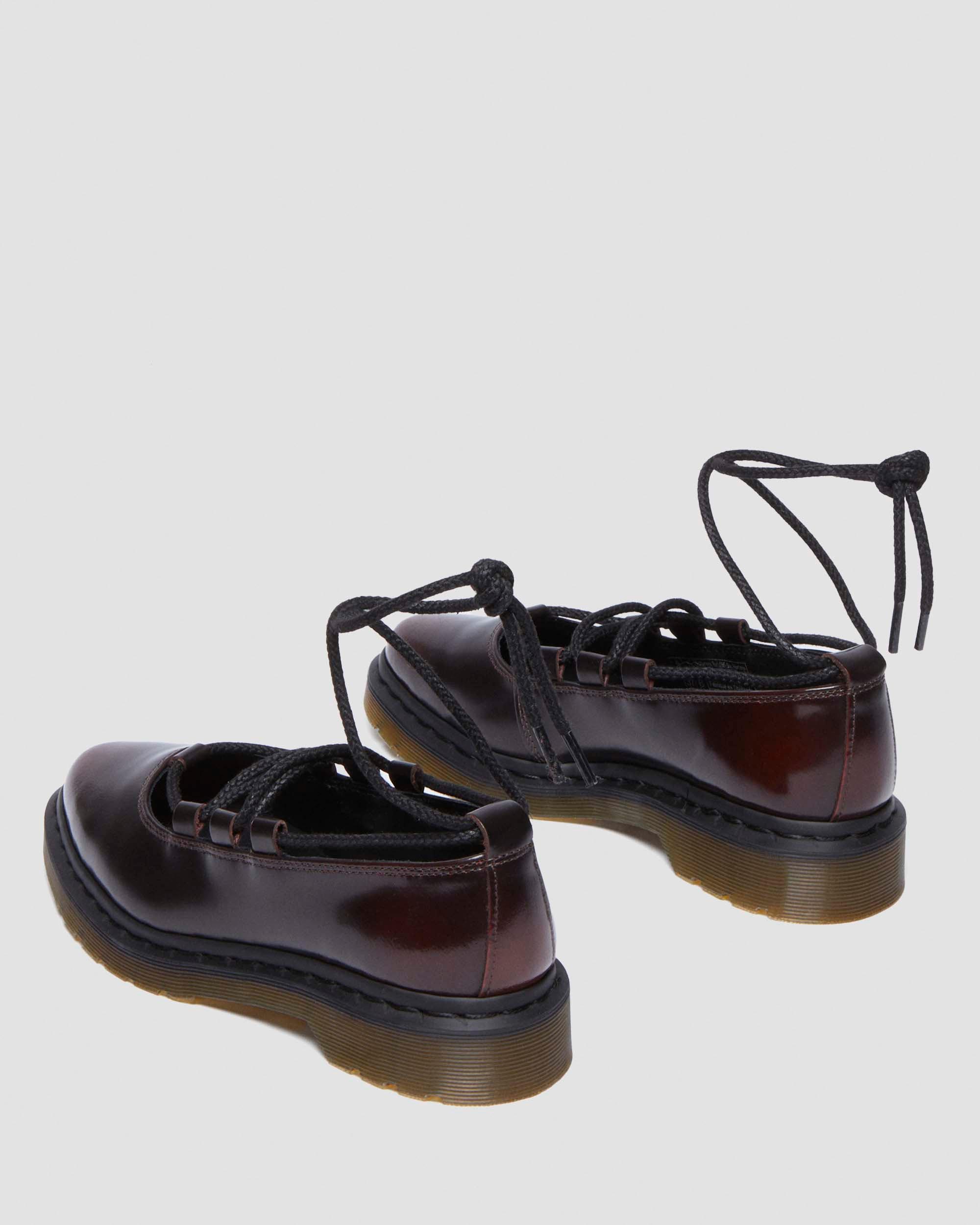 Elphie Ii Leather Ballet Flats in CHERRY RED ARCADIA