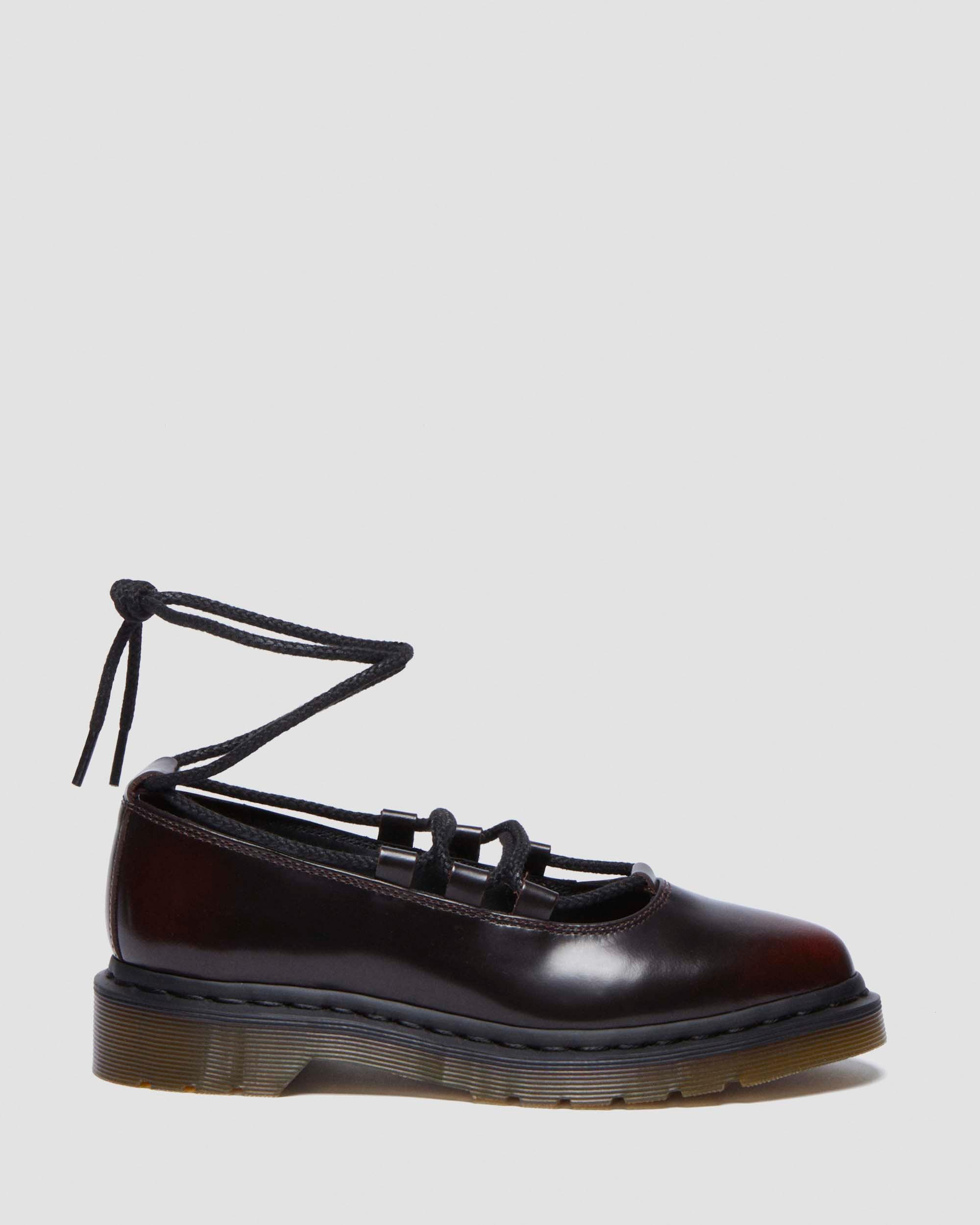 Elphie Ii Leather Ballet Flats in CHERRY RED ARCADIA