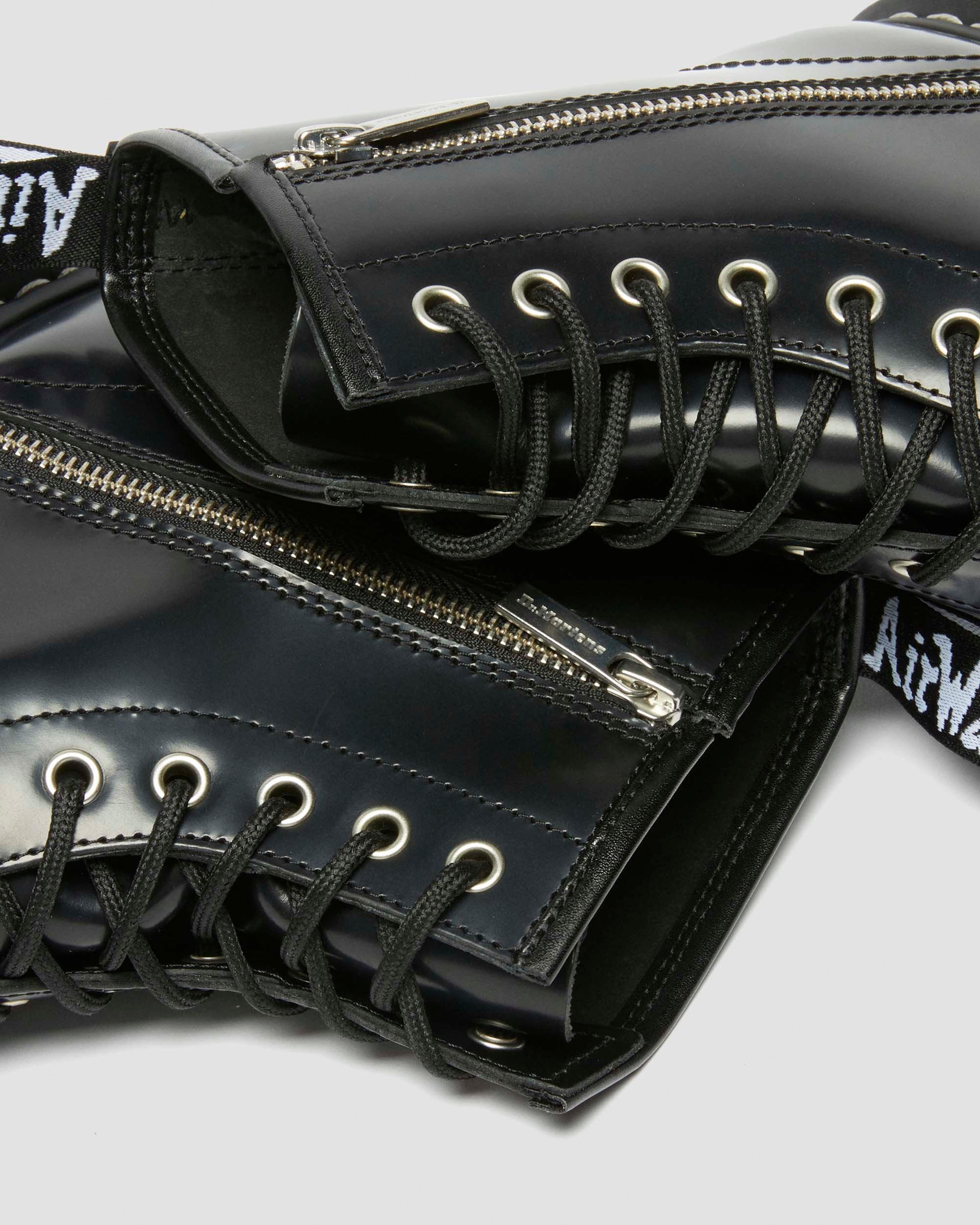 Dr. Martens 1460 Lace And Zip Smooth Leather Boots In Black