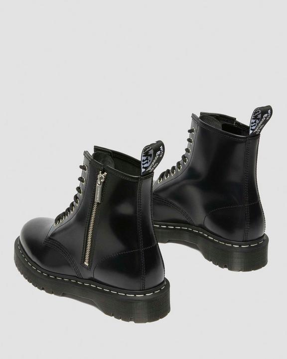 1460 Lace and Zip Smooth leather Boots in Black | Dr. Martens 1460 Lace and Zip Smooth leather Boots in Black | Dr. Martens