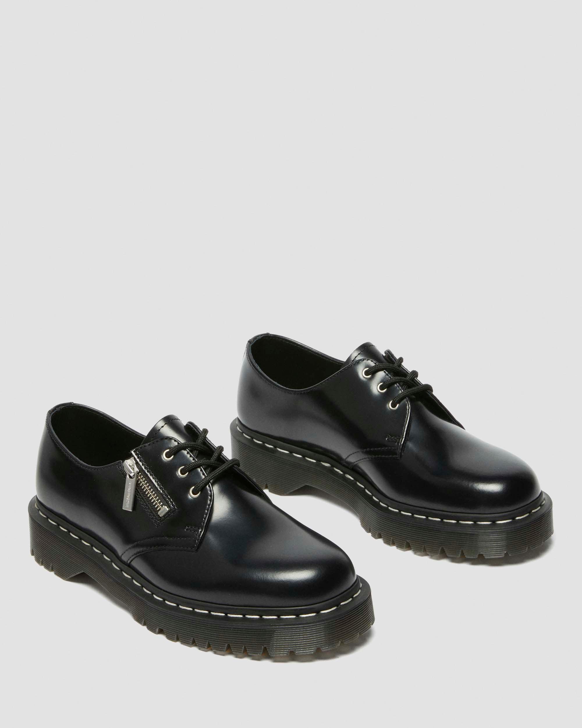 1461 Lace and zip Smooth leather shoes in Black | Dr. Martens