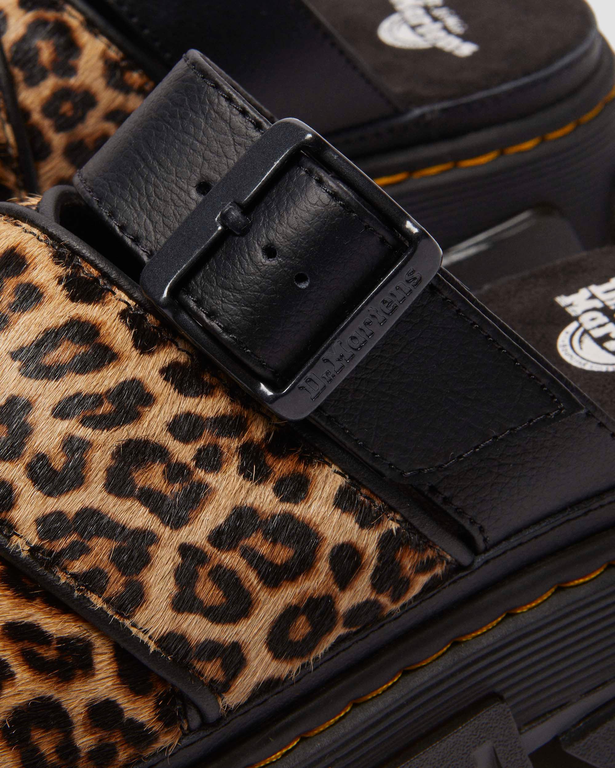 Mattison leopard Slide sandals in LIGHT TAN | Dr. Martens™