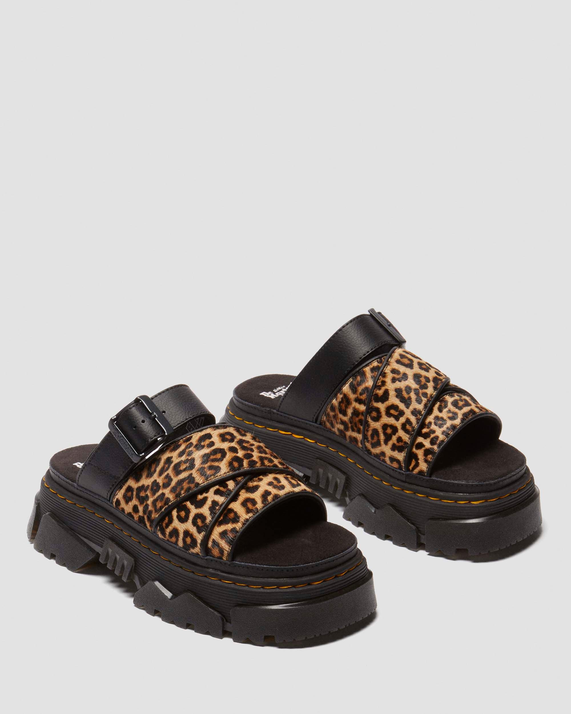 Mattison leopard Slide sandals in Light Tan