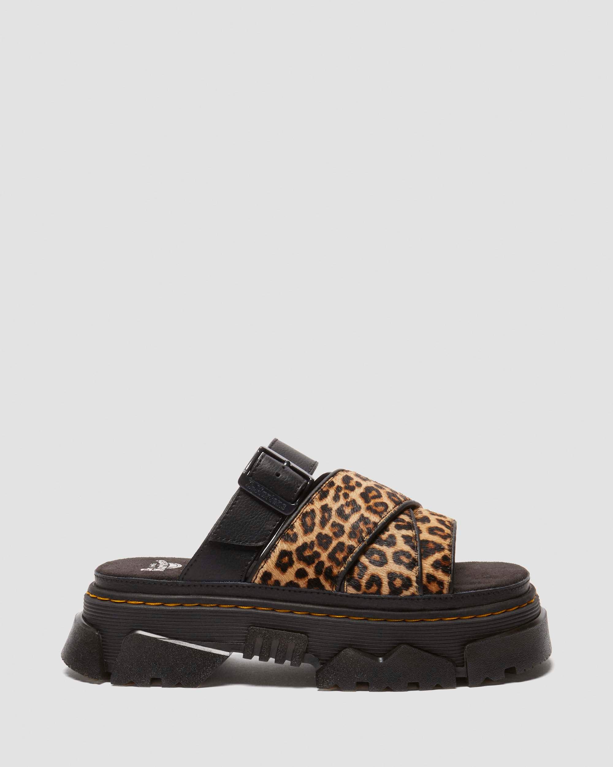 Mattison leopard Slide sandals in Light Tan