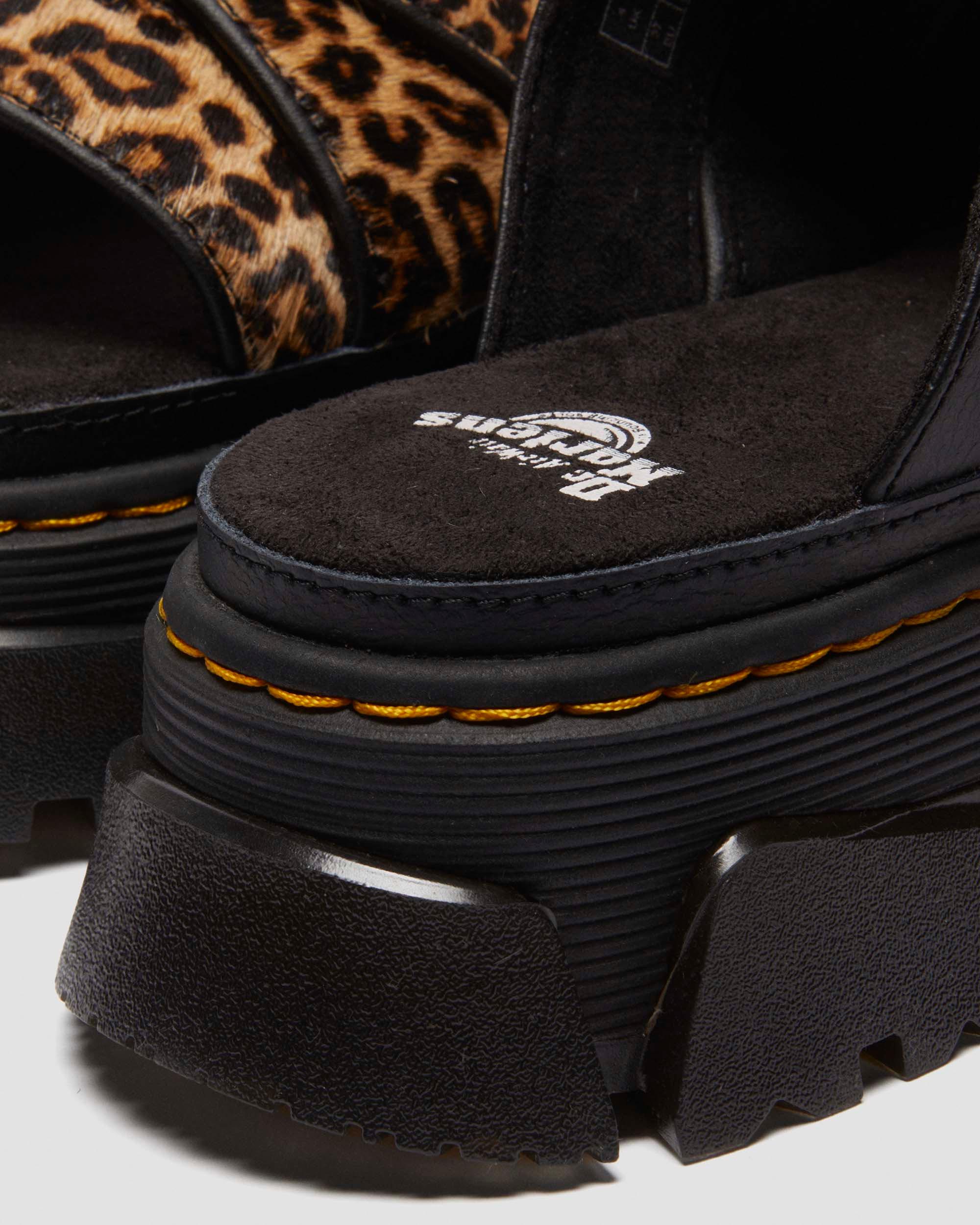 Mattison leopard Slide sandals in LIGHT TAN | Dr. Martens™
