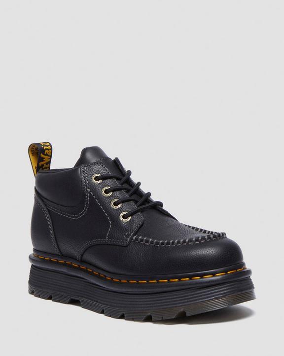 Zebzag Leather Casual 4-Eye Lace-Up Boots in Black | Dr. Martens Zebzag Leather Casual 4-Eye Lace-Up Boots in Black | Dr. Martens