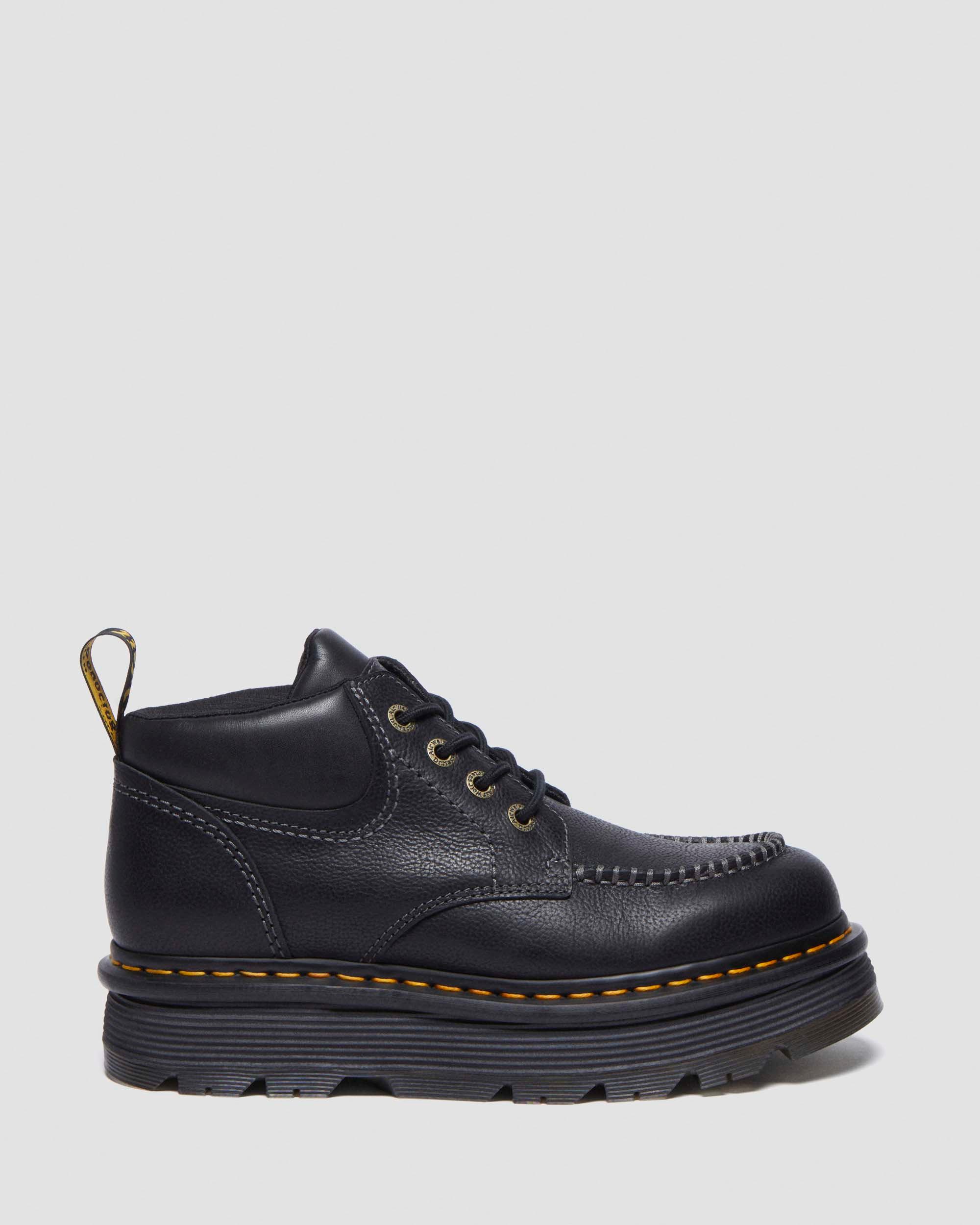 Zebzag Leather Casual 4-Eye Lace-Up Boots in Black | Dr. Martens