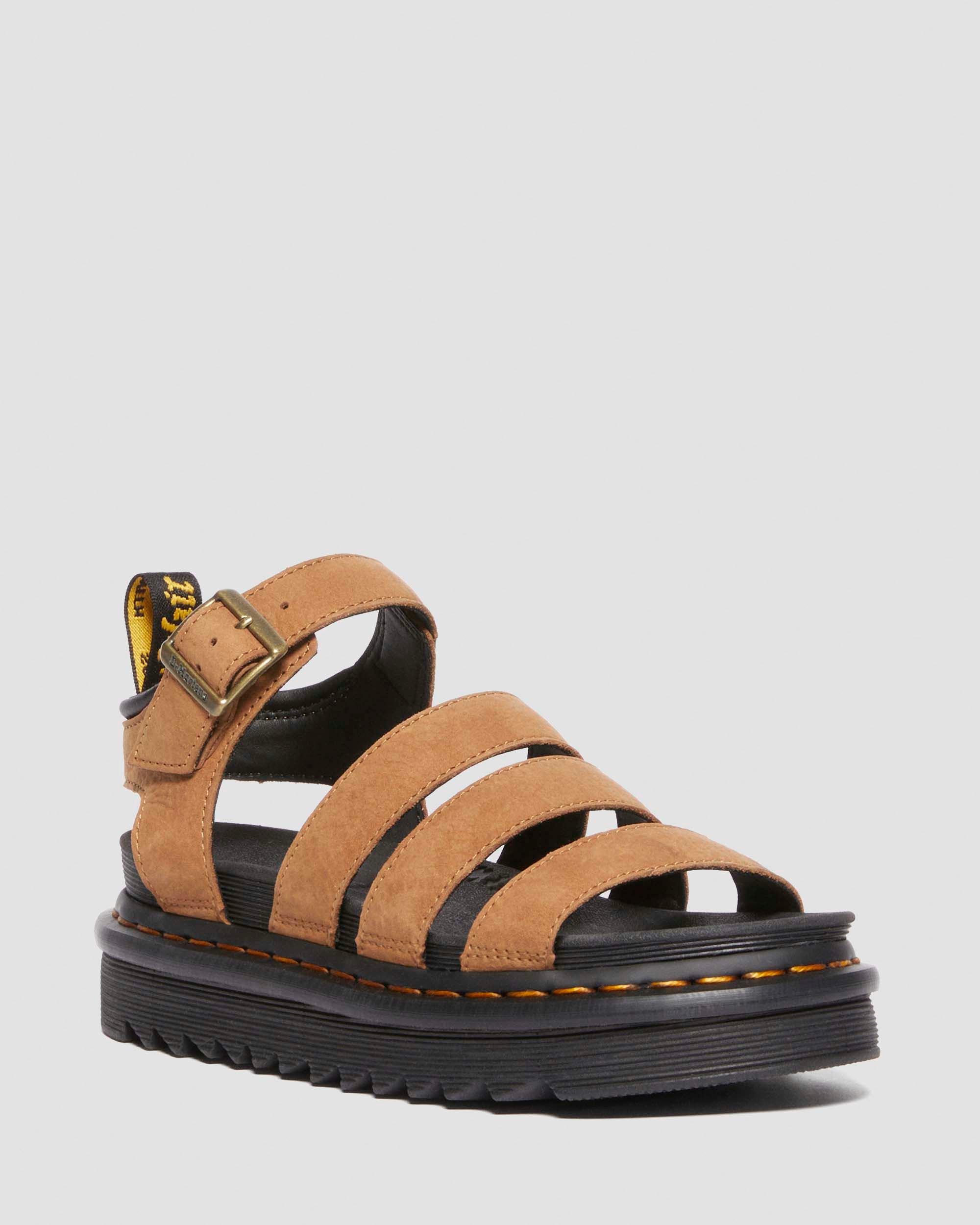 Sandales Blaire en Tumbled Nubuck in Camel Savannah