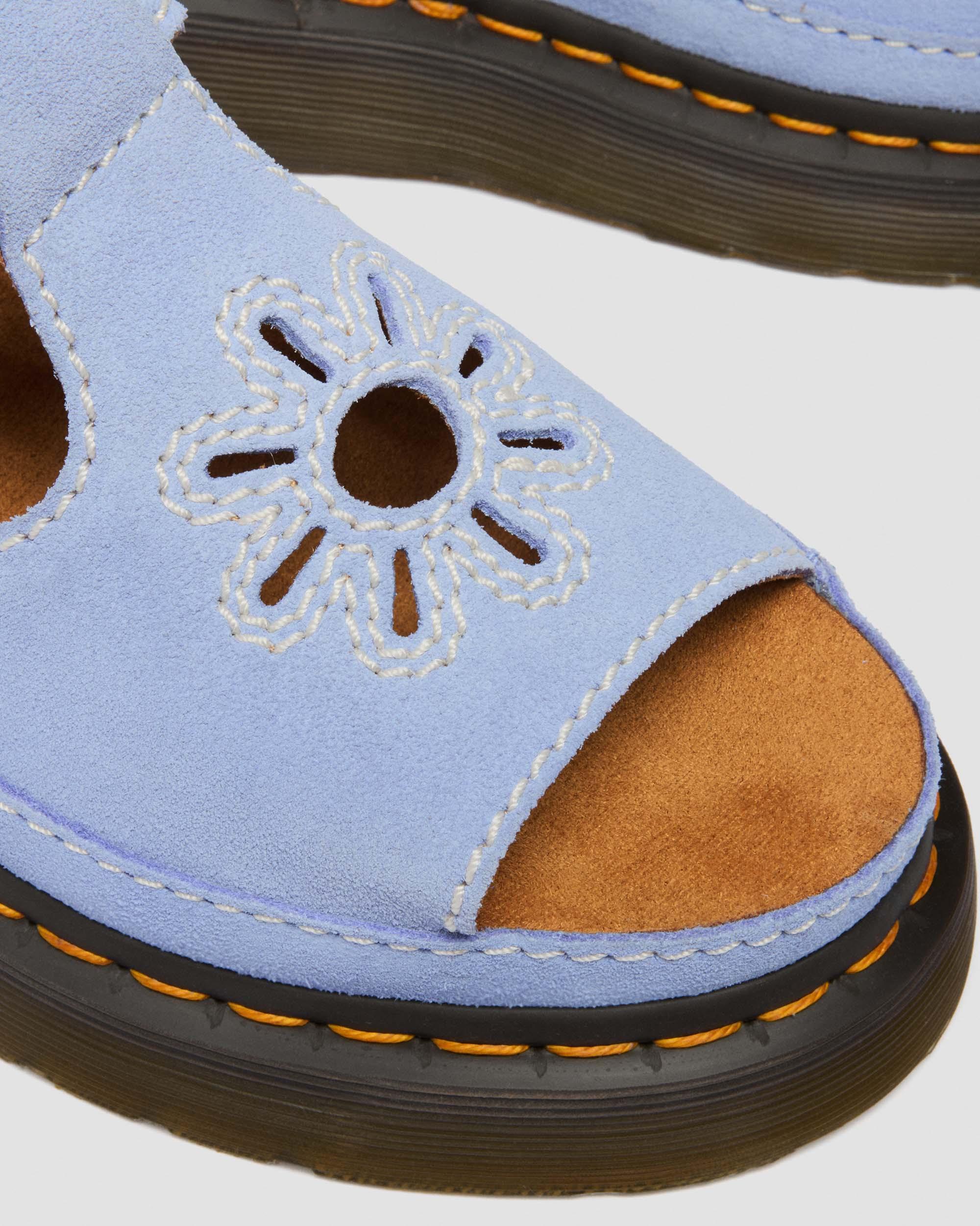 Dunnet Flower Buttersoft leather sandals in CORNFLOWER BLUE