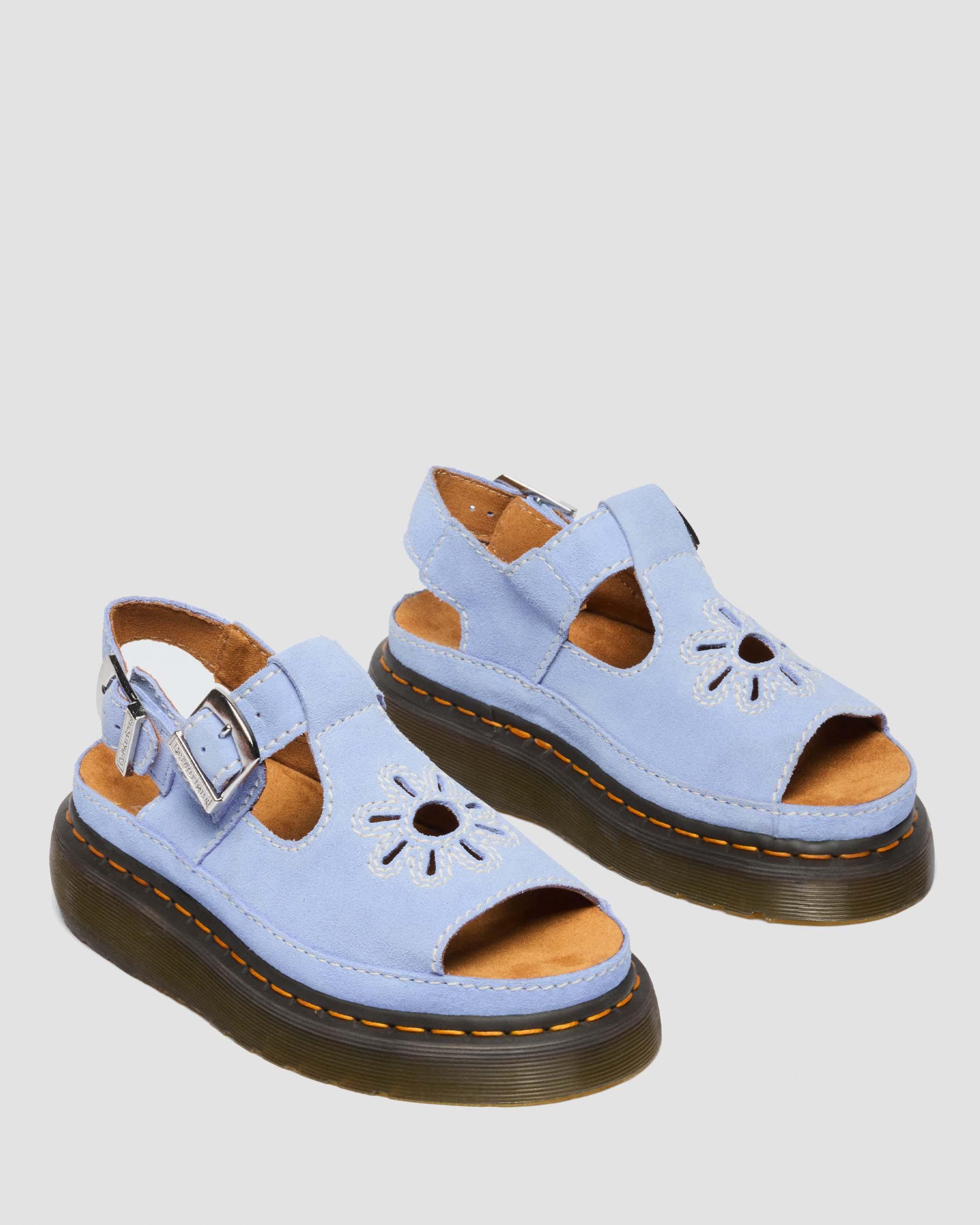 Dunnet Flower Buttersoft leather sandals in CORNFLOWER BLUE