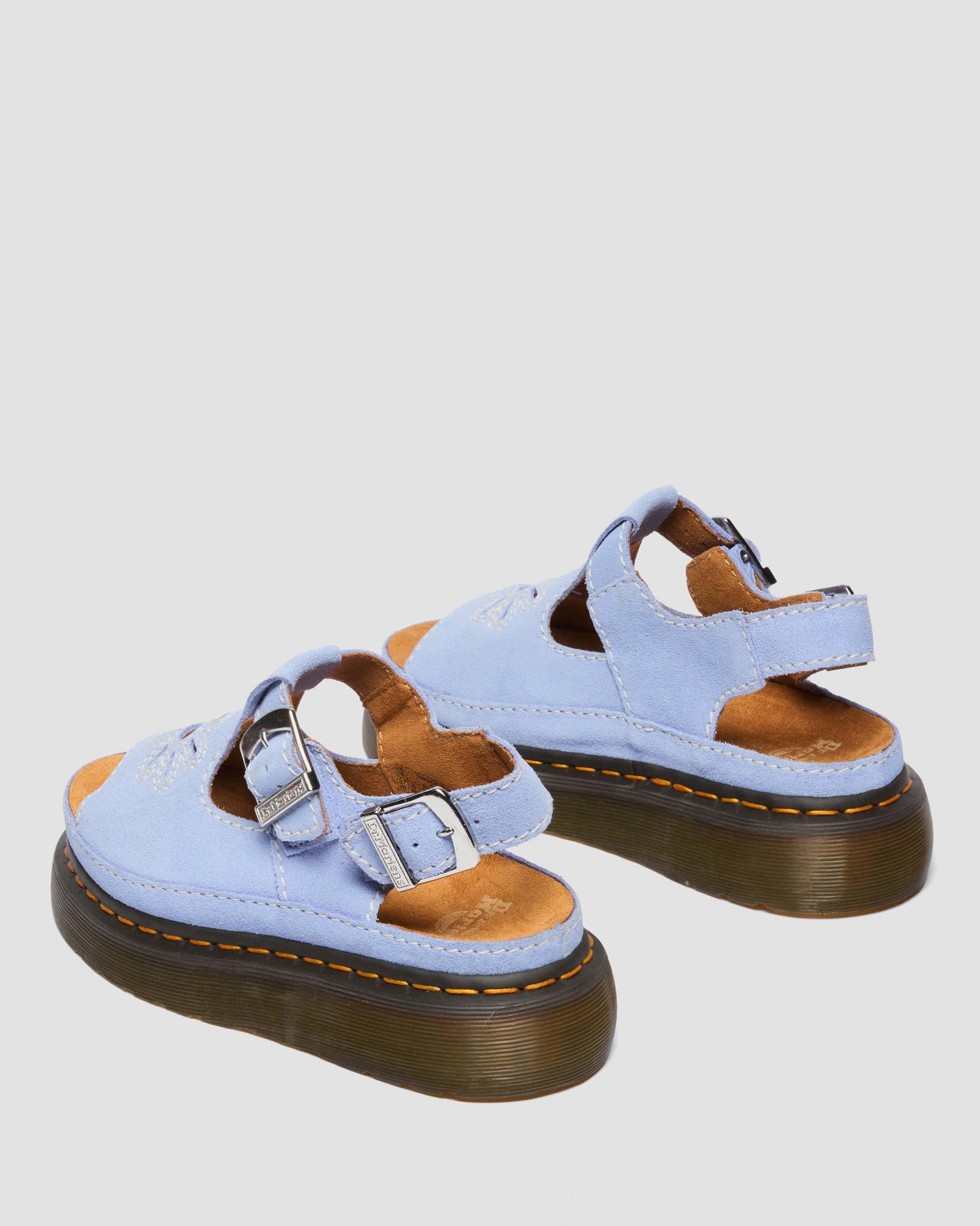 Dunnet Flower Buttersoft leather sandals in CORNFLOWER BLUE