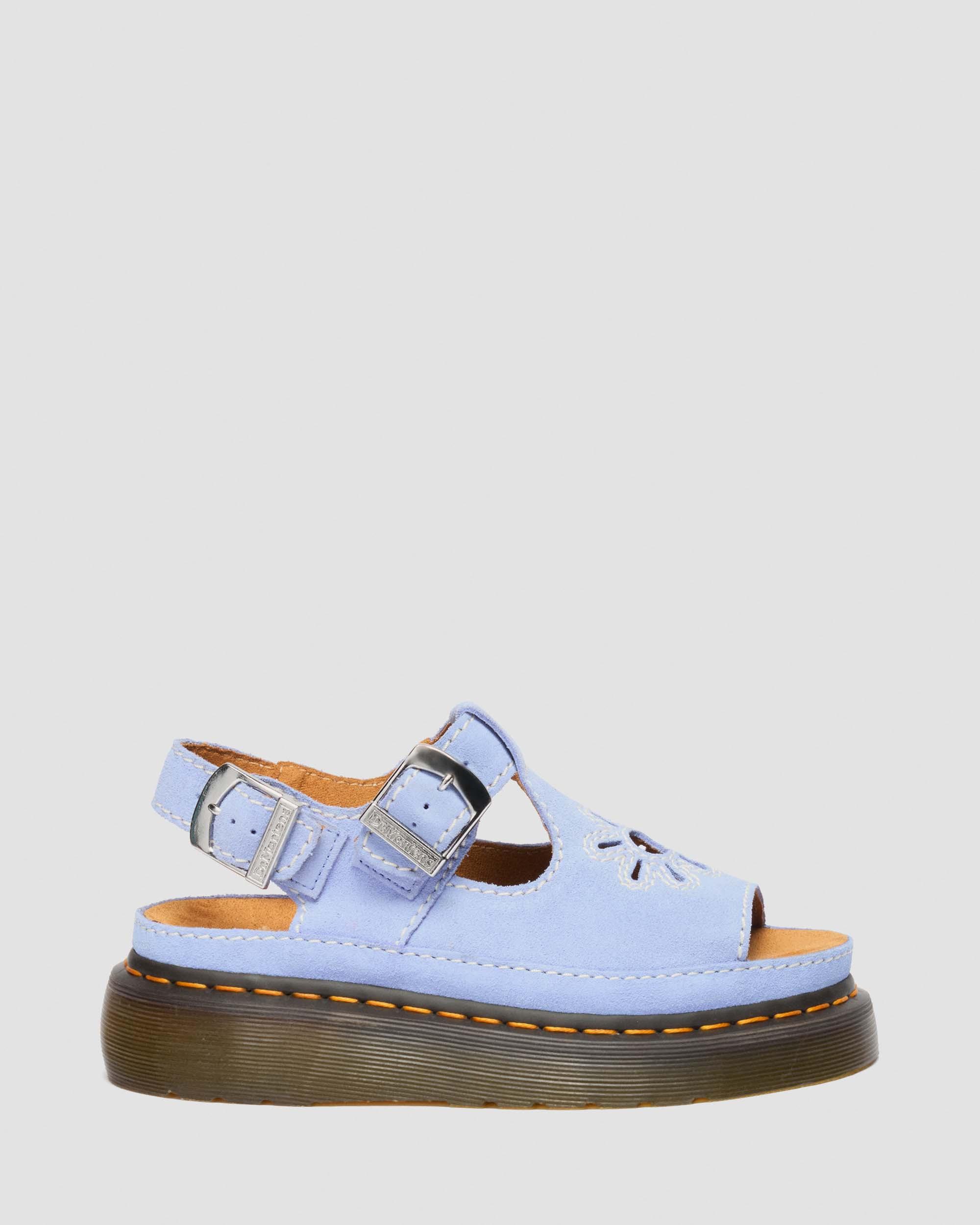 Dunnet Flower Buttersoft leather sandals in CORNFLOWER BLUE