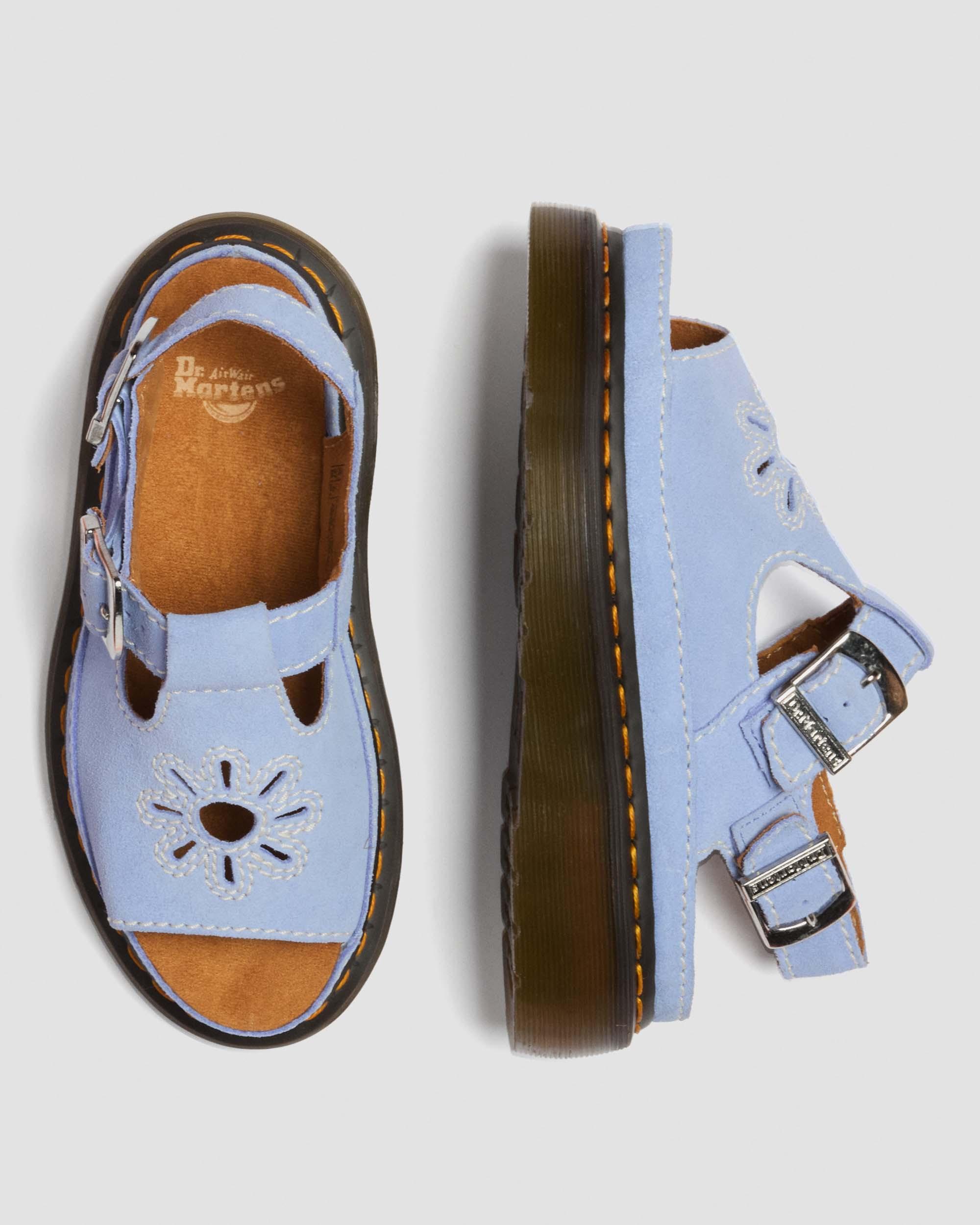 Dunnet Flower Buttersoft leather sandals in CORNFLOWER BLUE